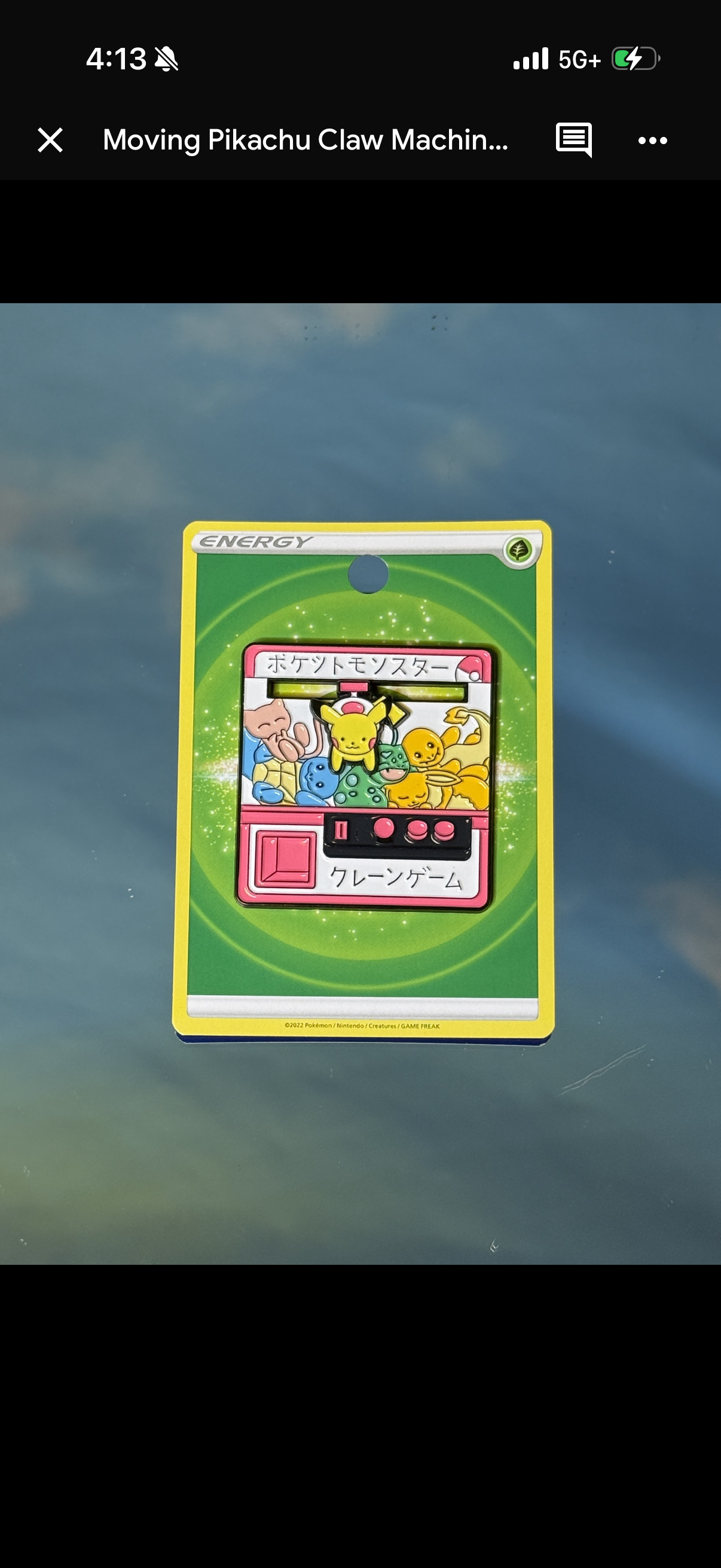 Moving Pikachu Claw Machine Pin