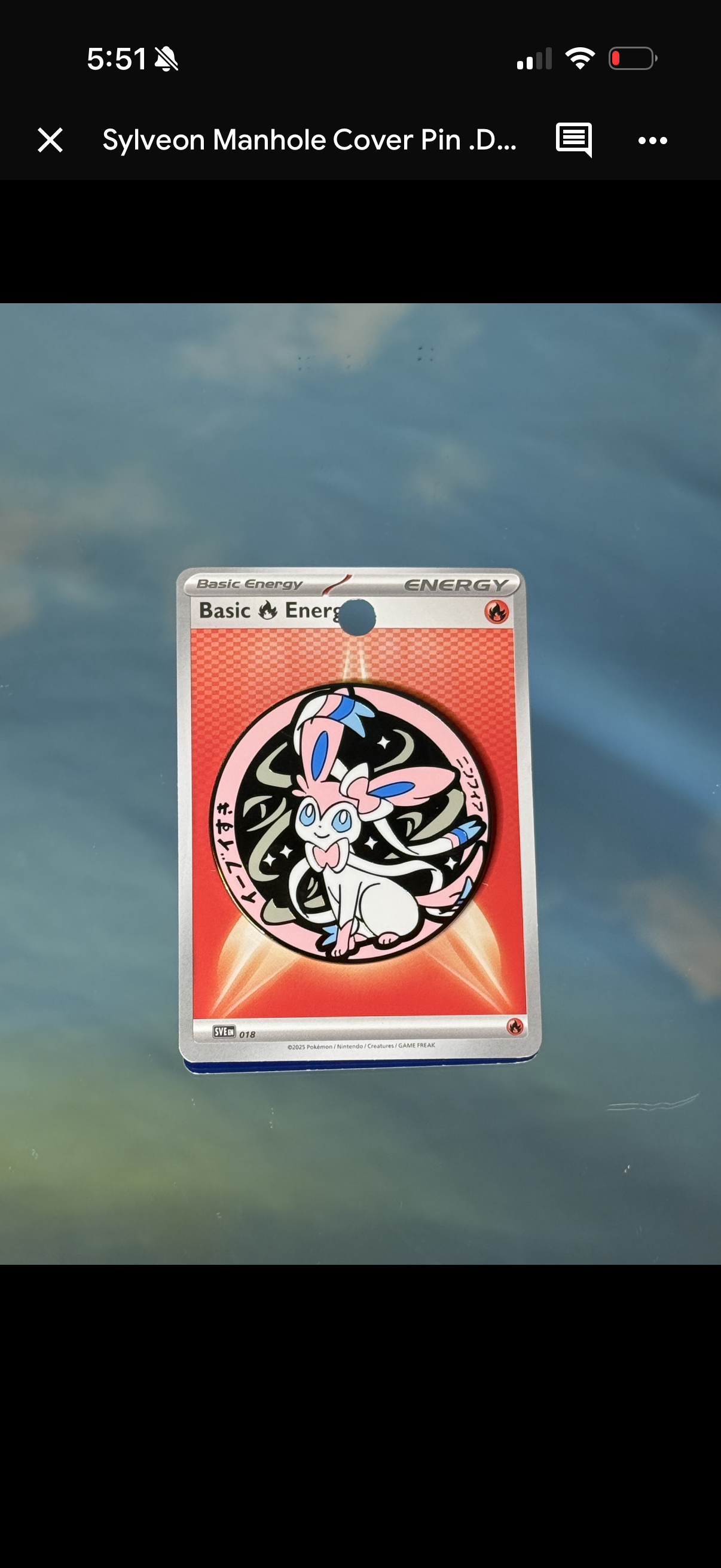 Sylveon Manhole Cover Pin
