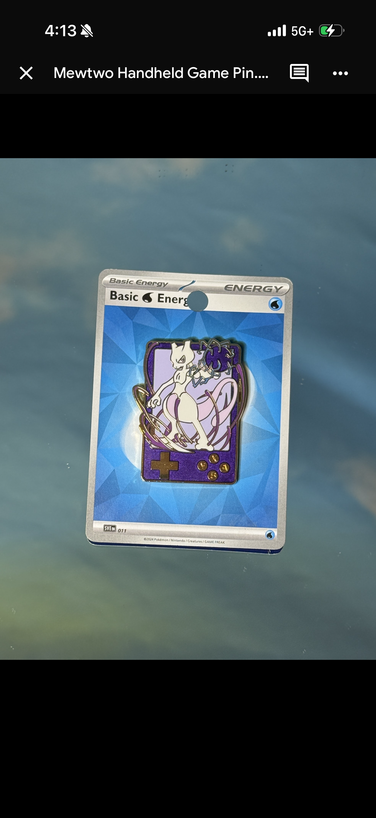 Mewtwo Handheld Game Pin