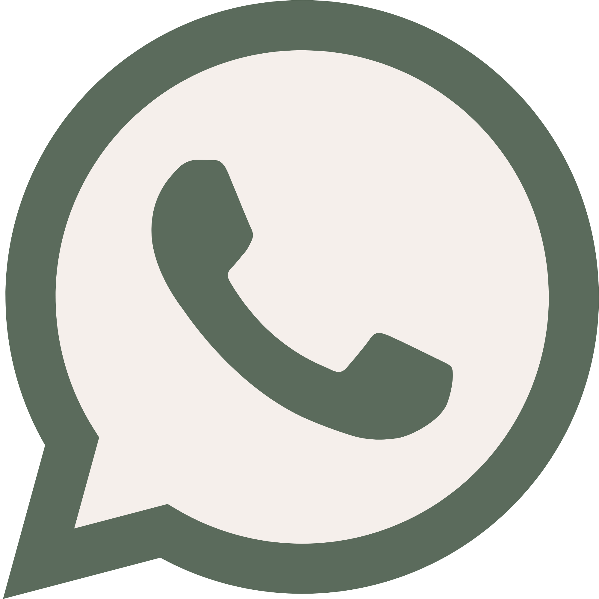 Green telephone handset inside a speech bubble icon