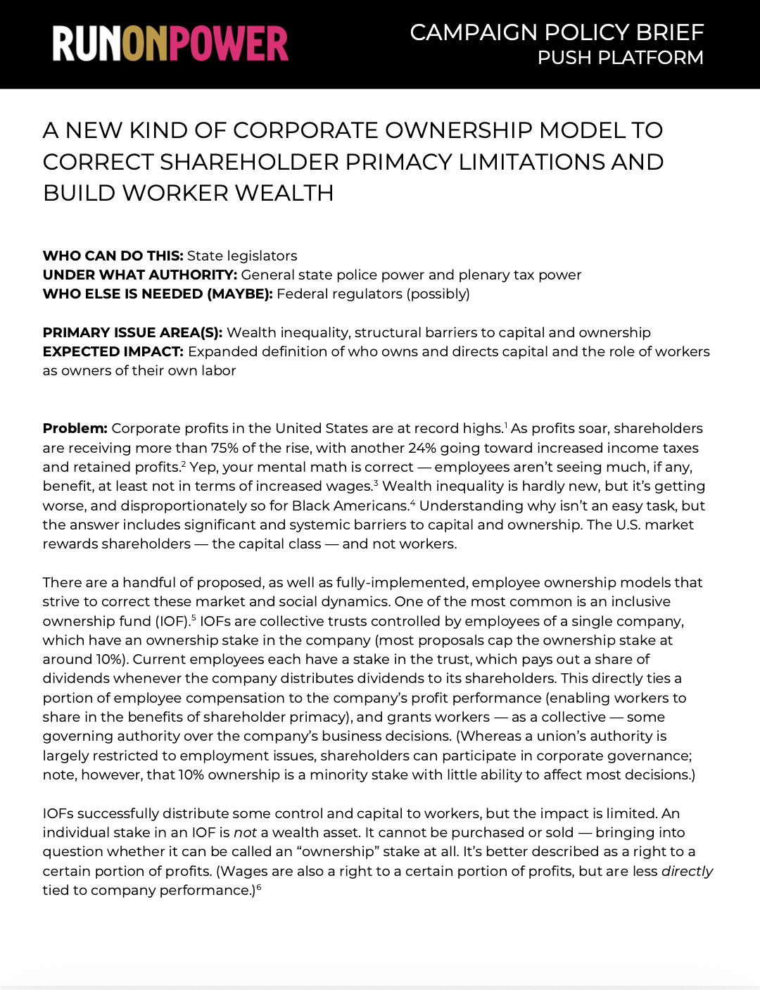 A New Kind of Corporate Ownership to Correct Shareholder Primacy Limitations and Build Worker Wealth