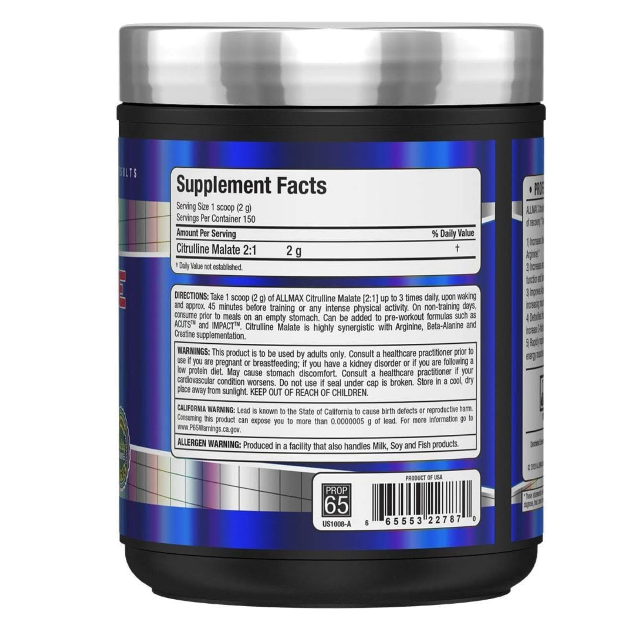 ALLMAX Citrulline Malate 2:1 suplemento de citrulina