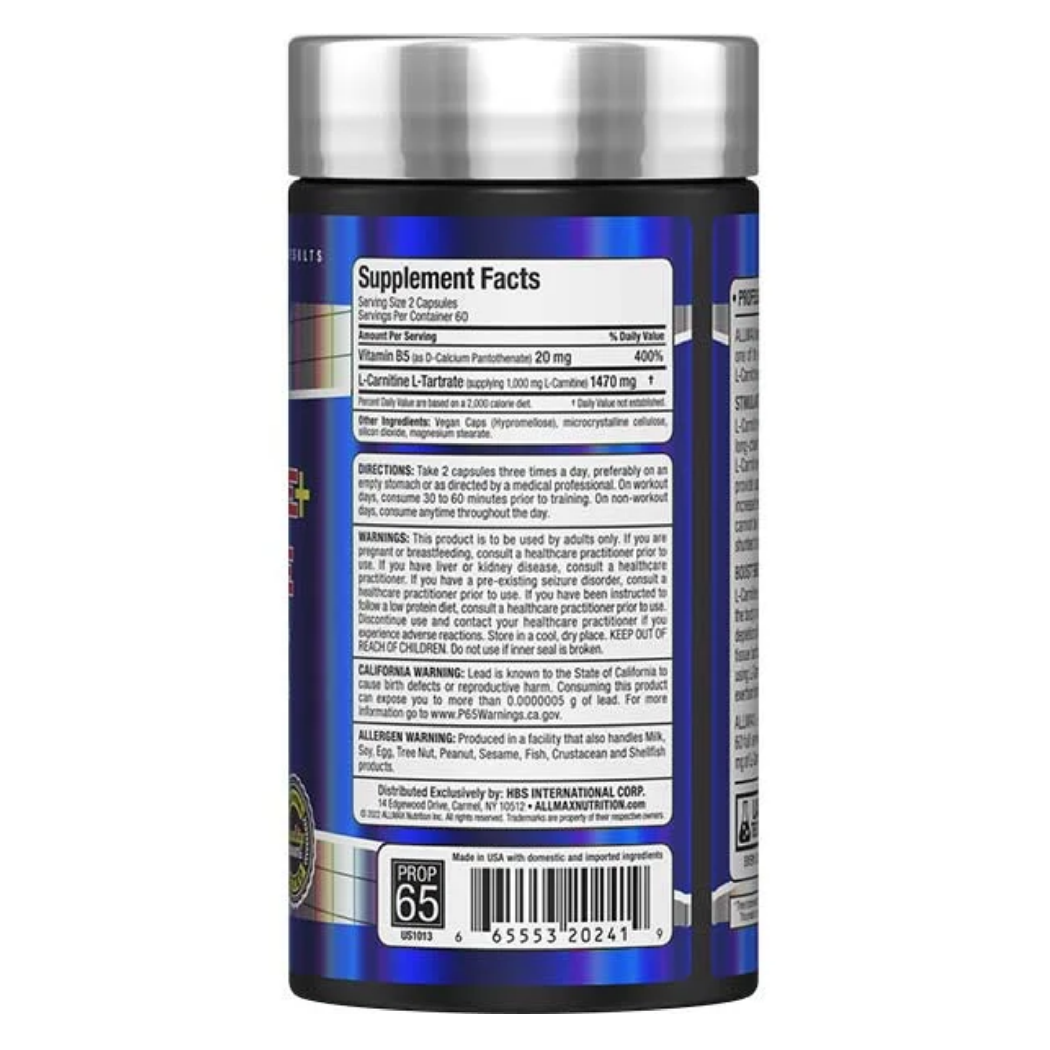 ALLMAX L-CARNITINE CAPSULES | L-Carnitina en cápsulas