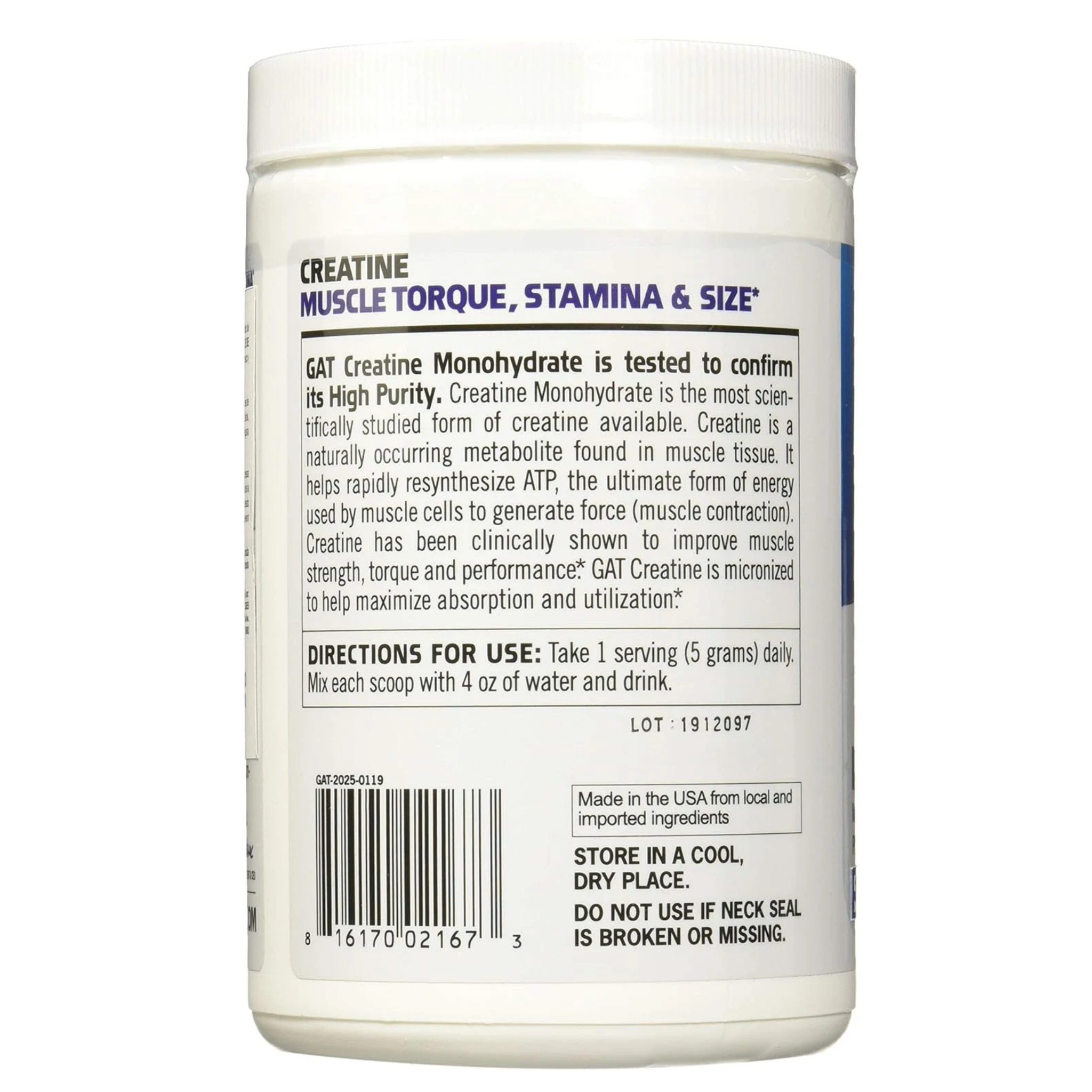 GAT Sport Creatine | Creatina Monohidratada