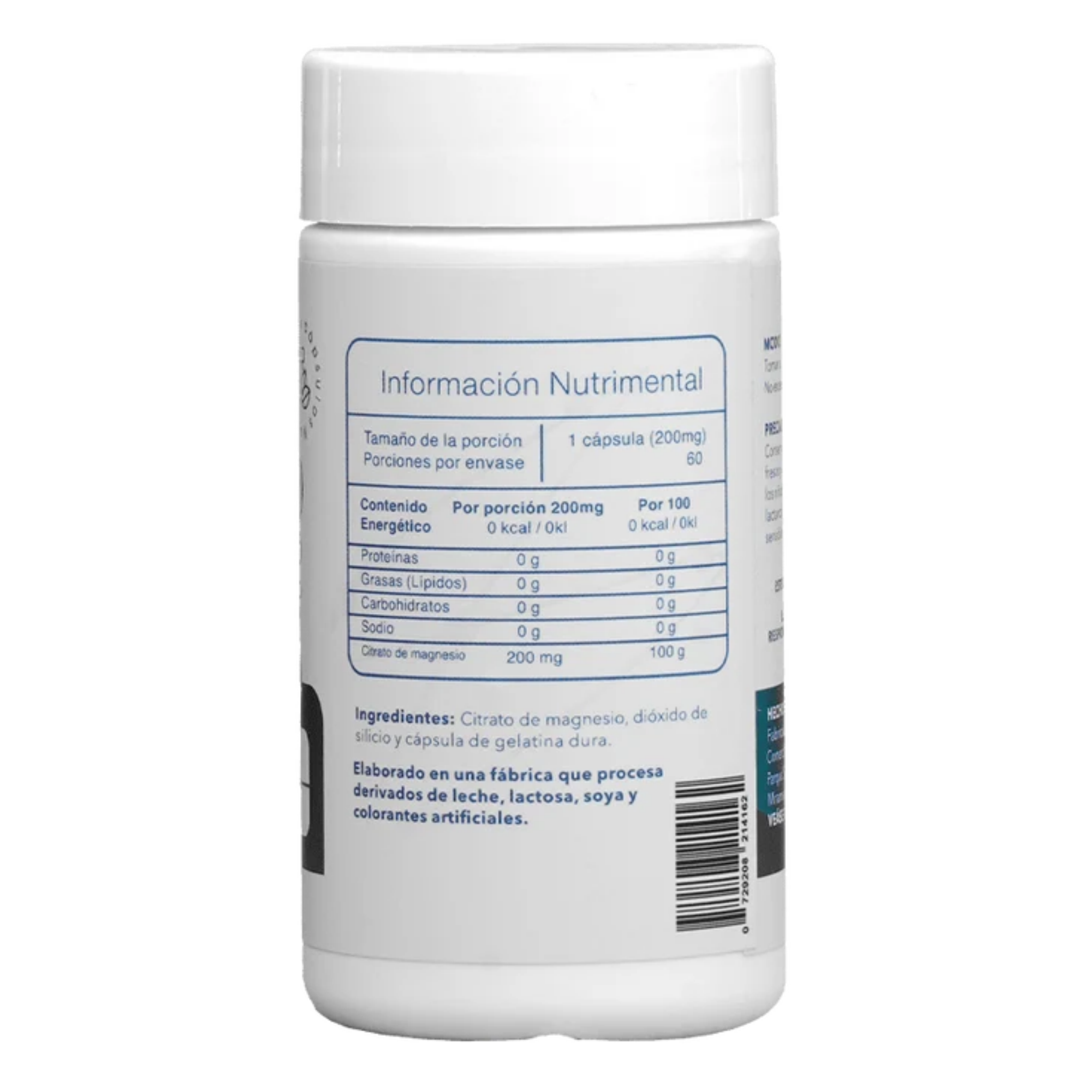 Essentials Citrato de Magnesio 200 mg 60 cápsulas
