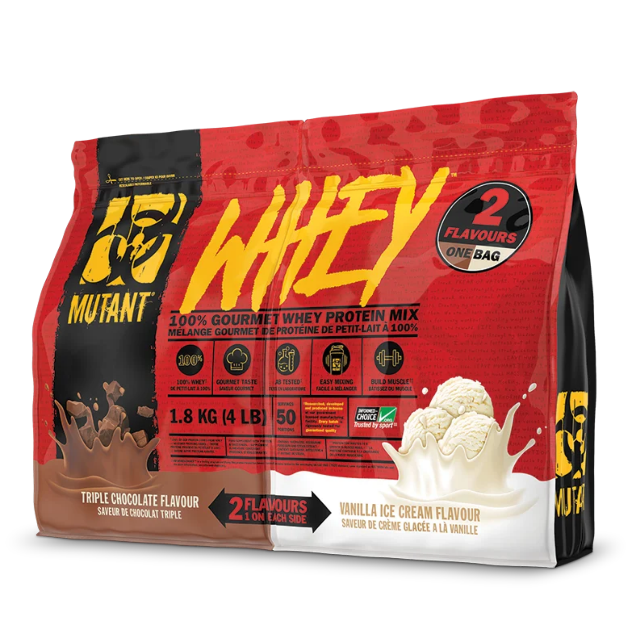 MUTANT WHEY DUAL: VAINILLA Y CHOCOLATE 4LBS