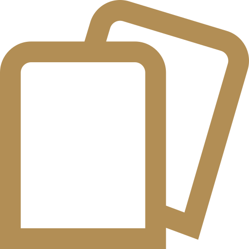 Two loyalty or membership cards, one overlapping the other, in brown and black colors.