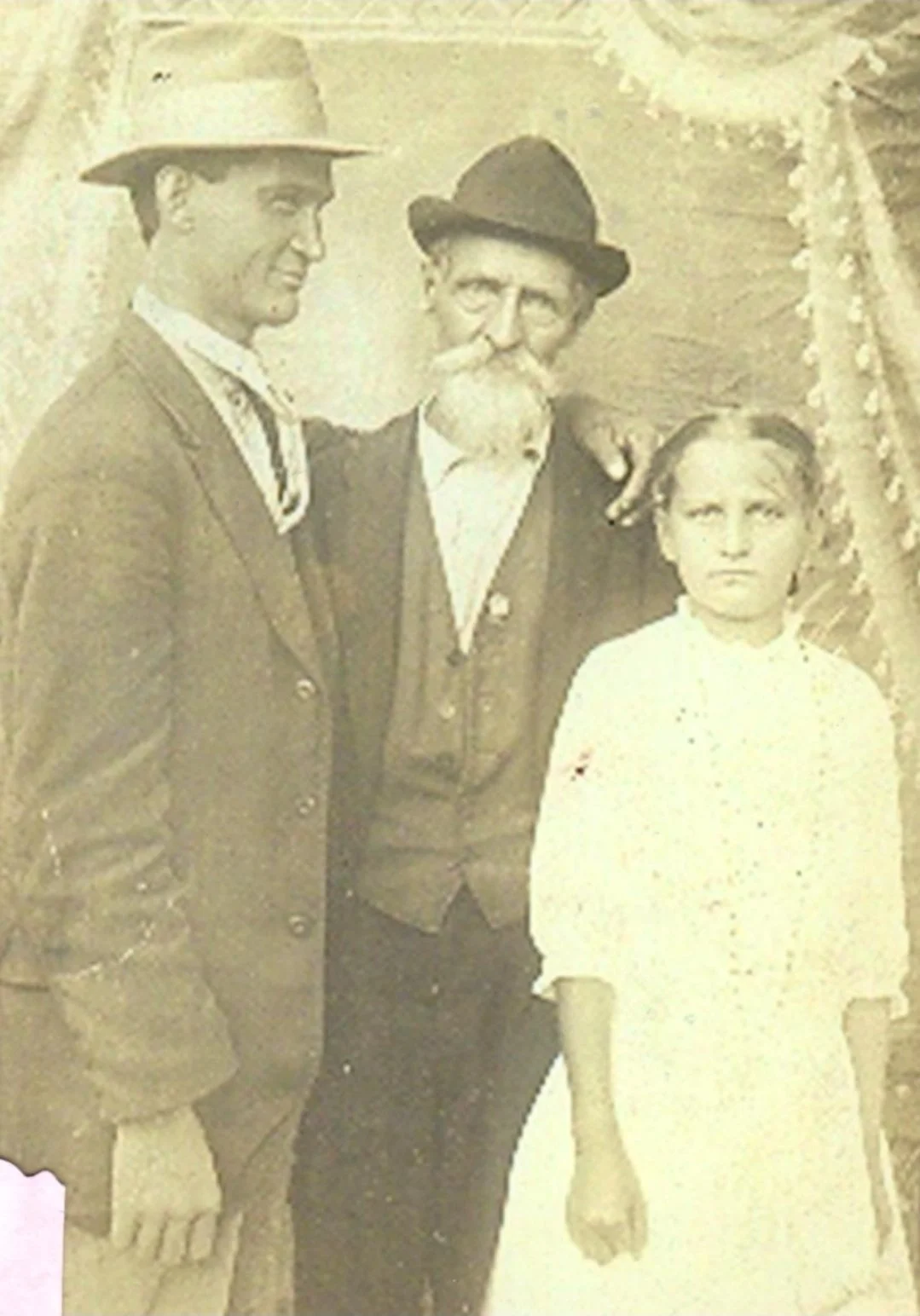 Family photograph with James Allen Barnett in the center