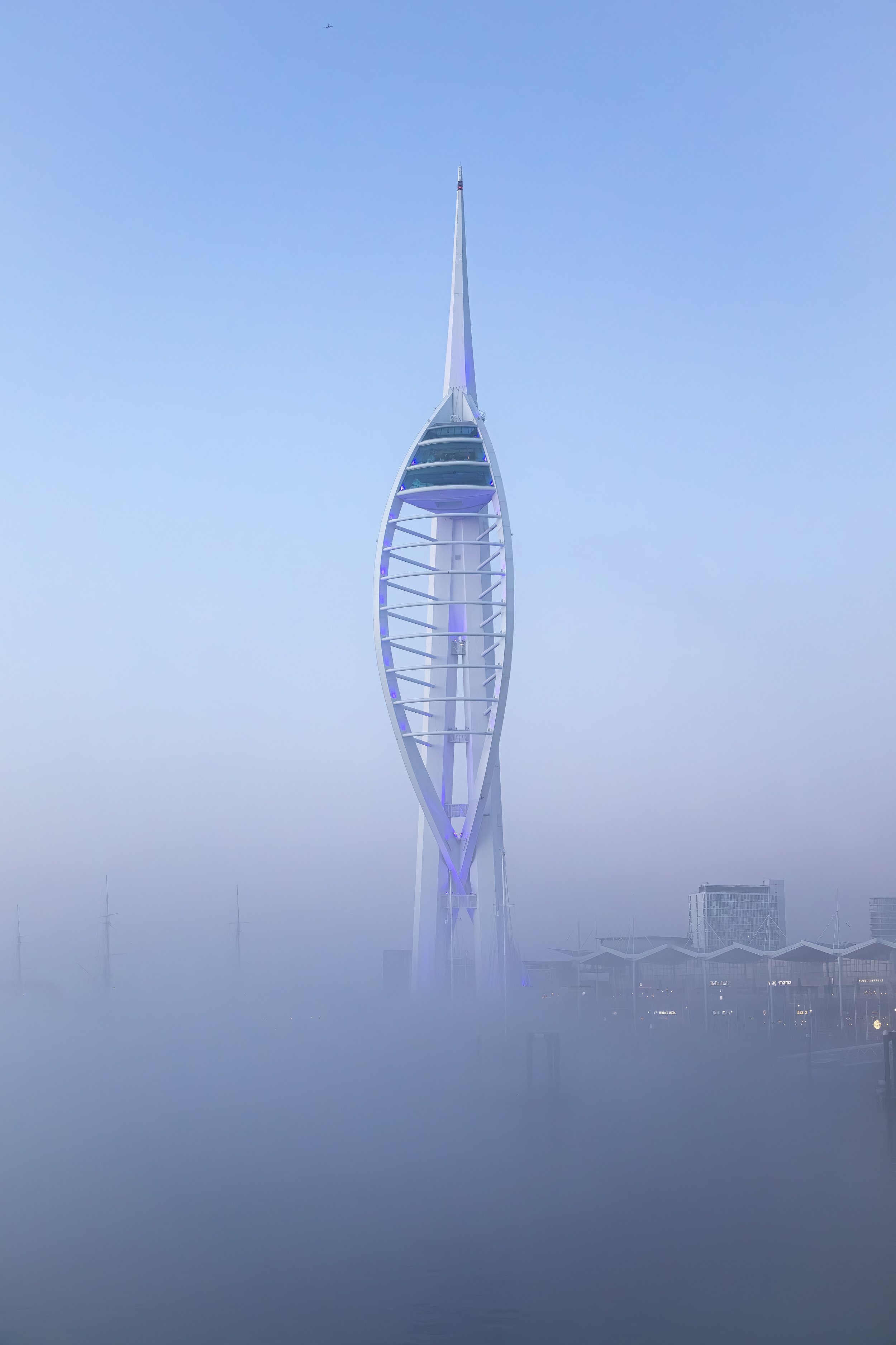 Spinnaker Tower in the fog