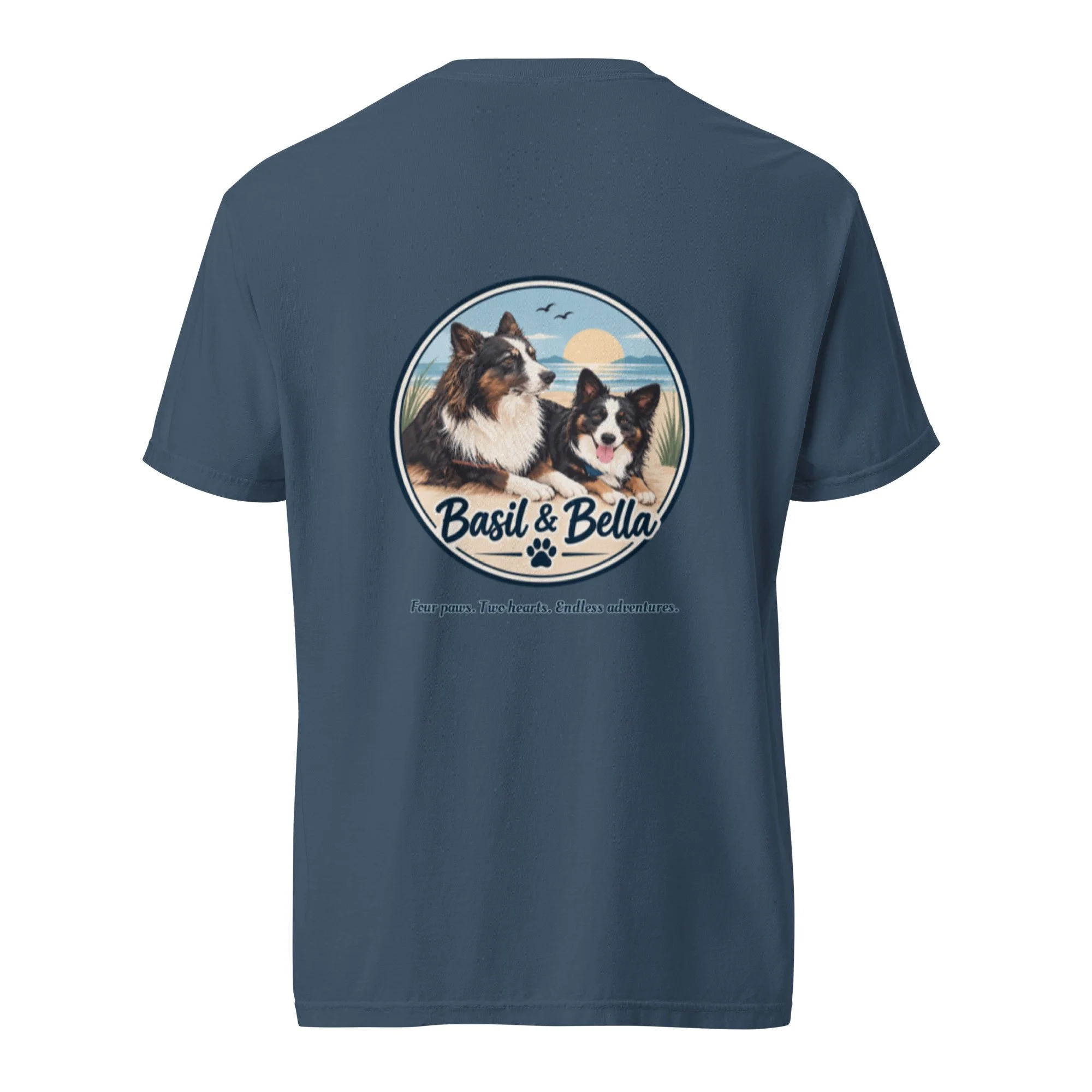 🐾 Basil & Bella Adventure T-Shirt — Coastal Edition 🌊