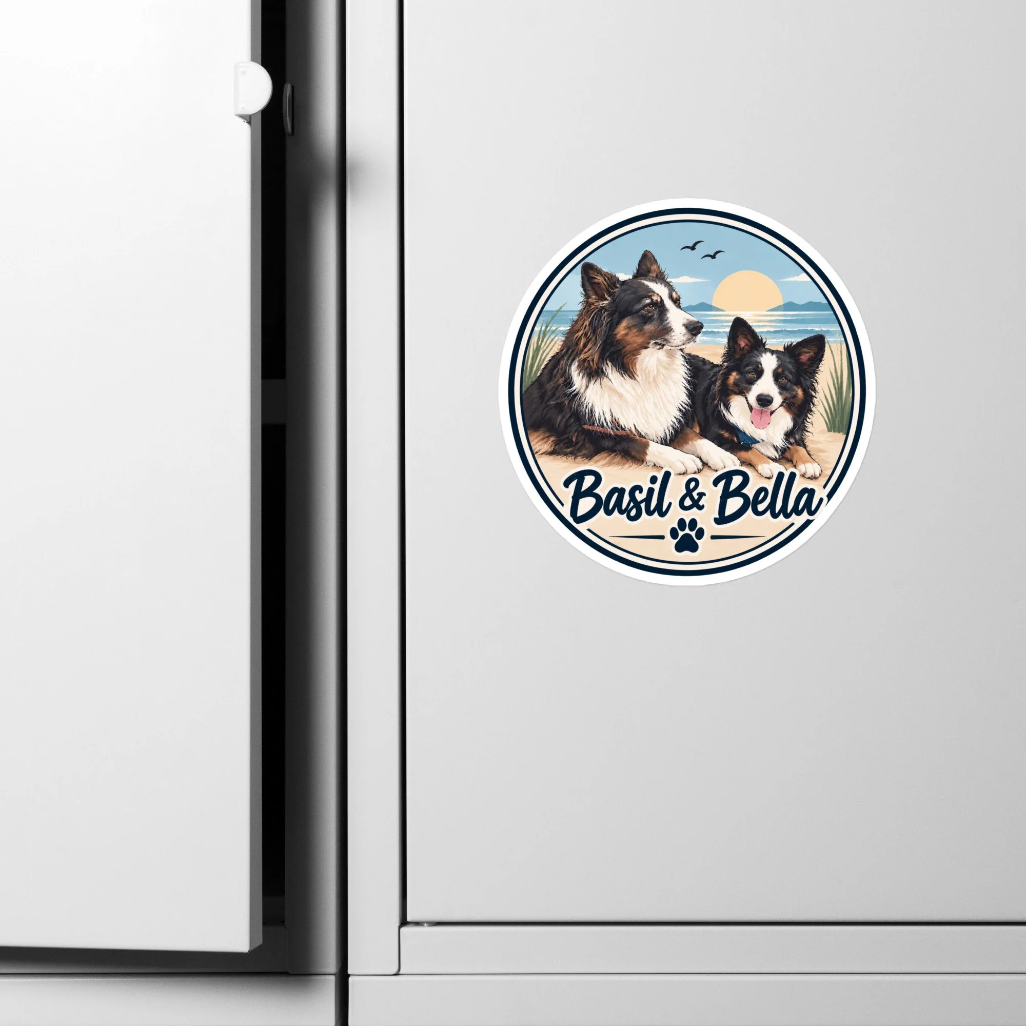 🐾 Basil & Bella Coastal Adventure Vinyl Decal 🌊