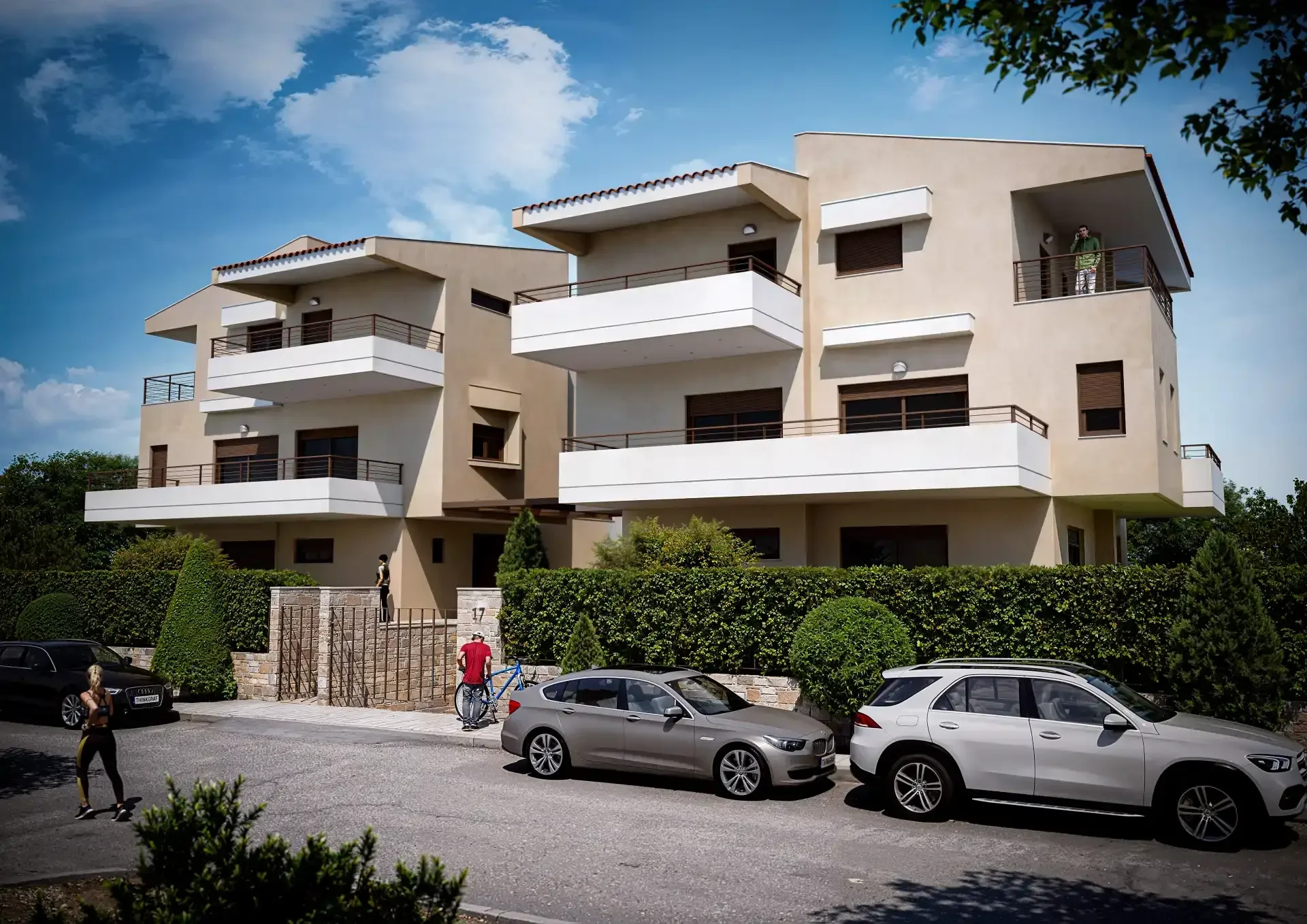 3D αρχιτεκτονικός φωτορεαλισμός για πολυτελείς κατοικίες και συγκρότημα μεζονετών.
