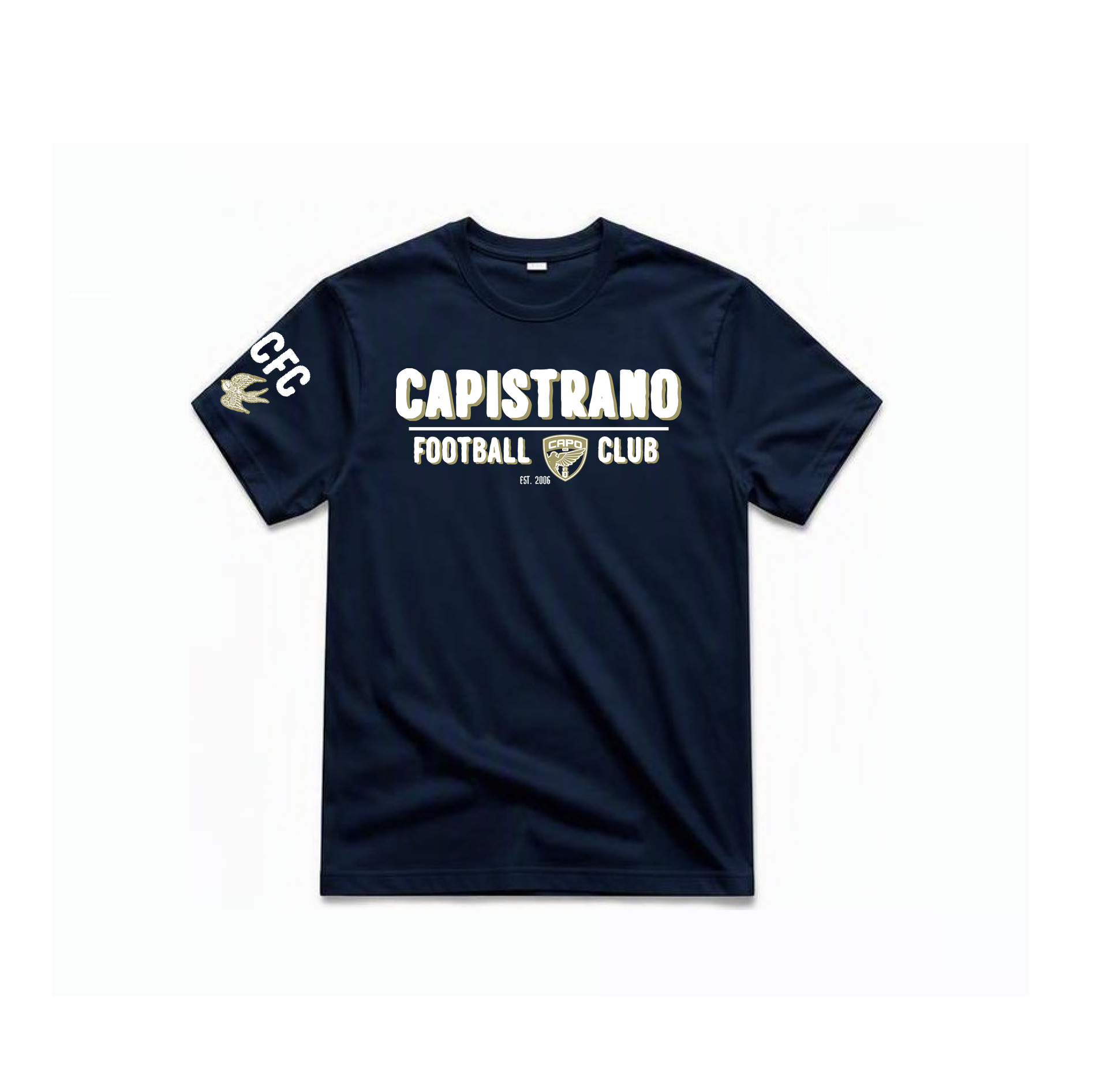 Capistrano Football Club - Fendesert Sans Font (navy tee).png
