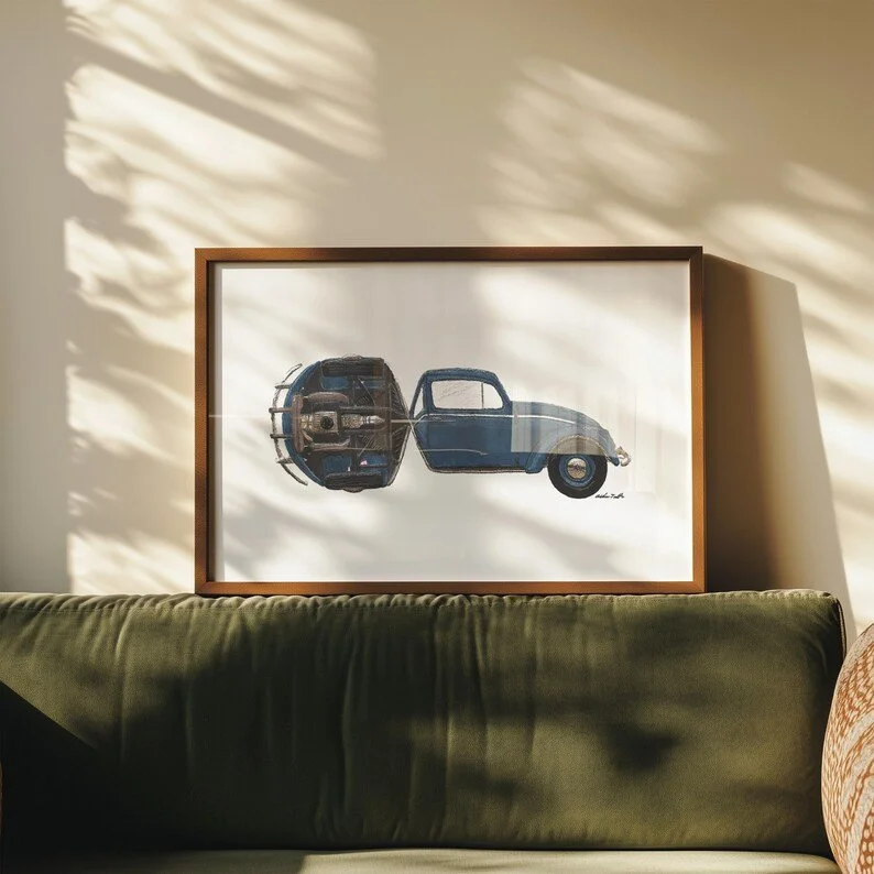 Twisted Air Cooled Car Print