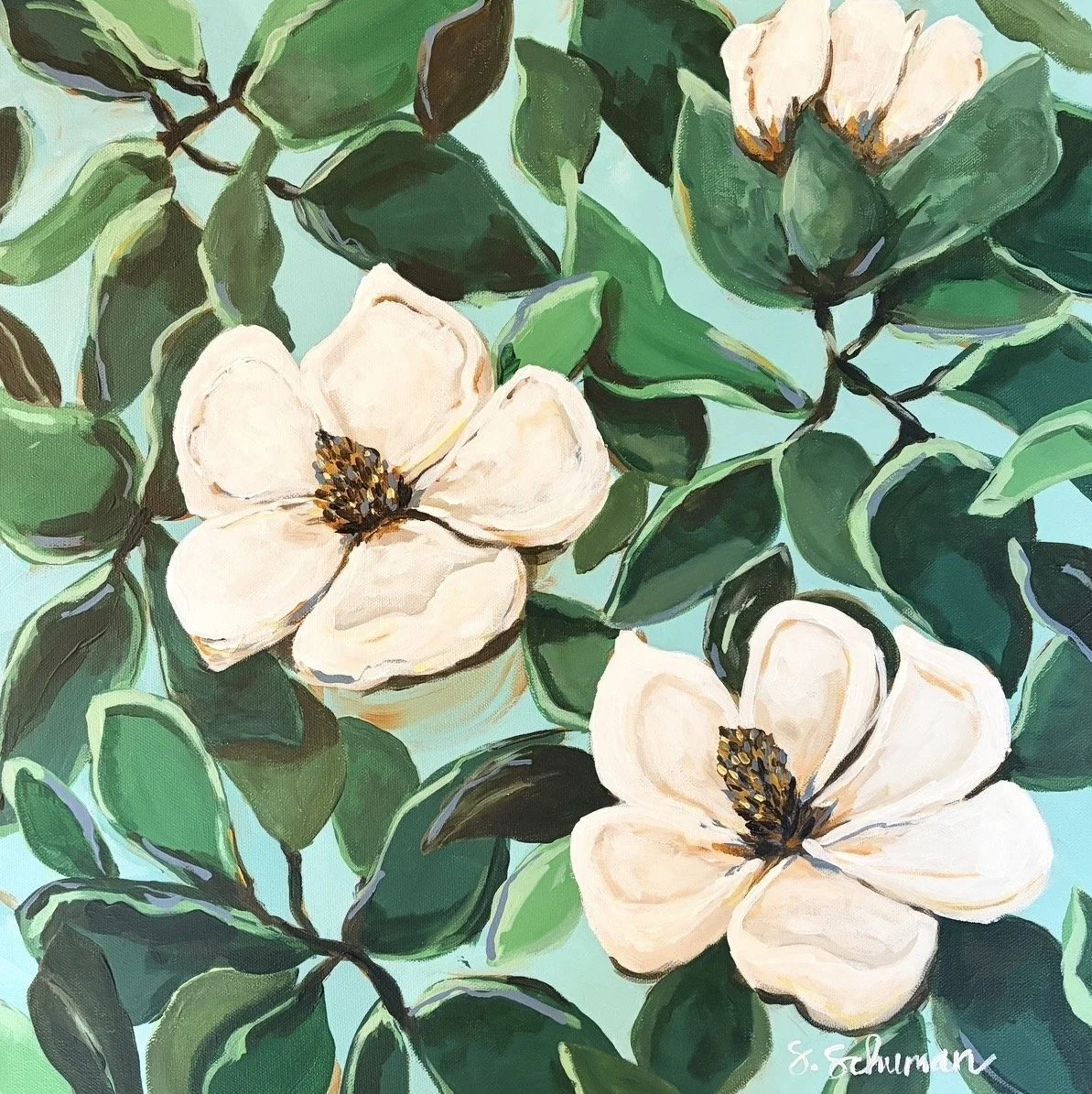 Magnolia Rising 20x20
