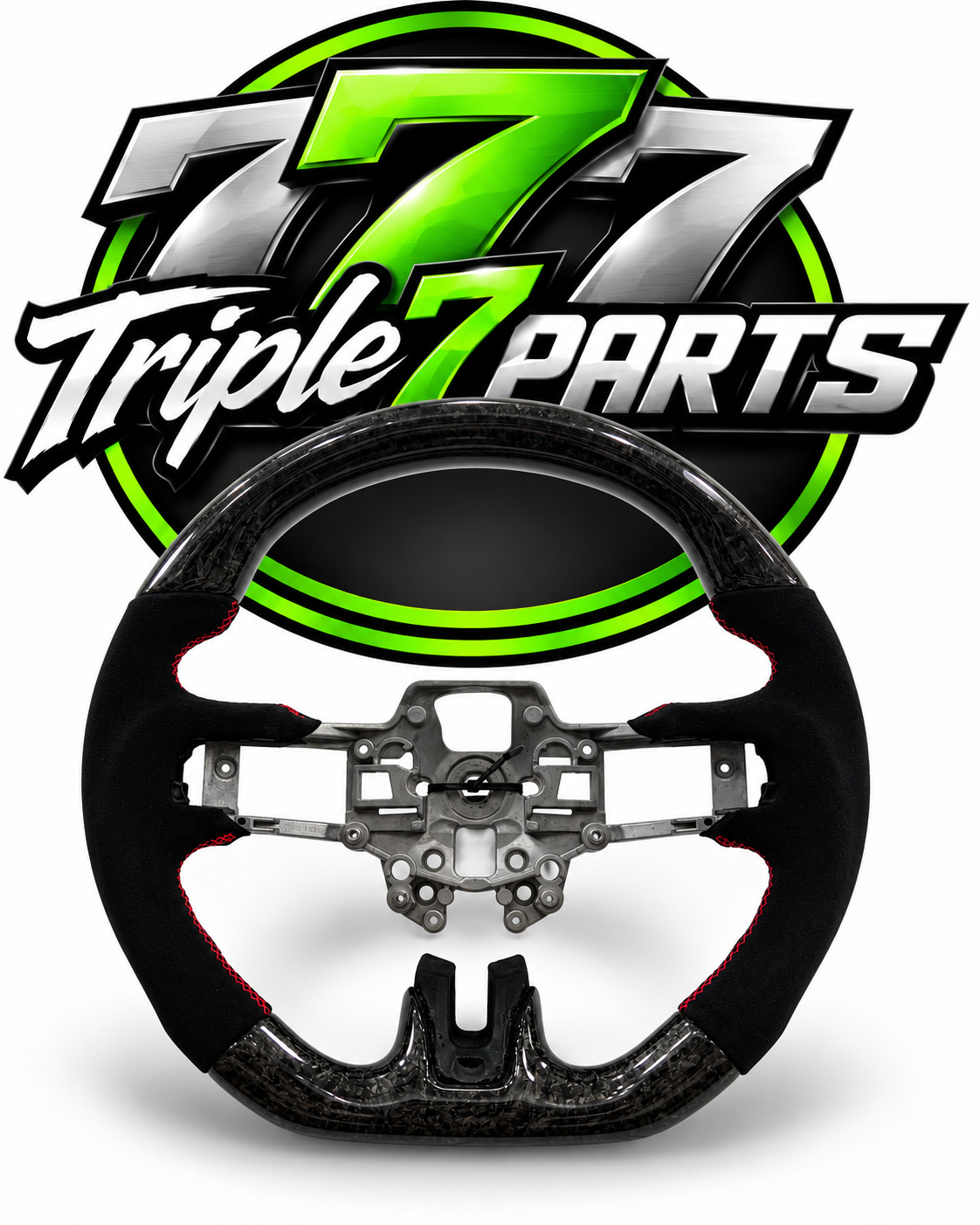 Carbon Fiber and Suede Steering Wheel for Mustang 2018+