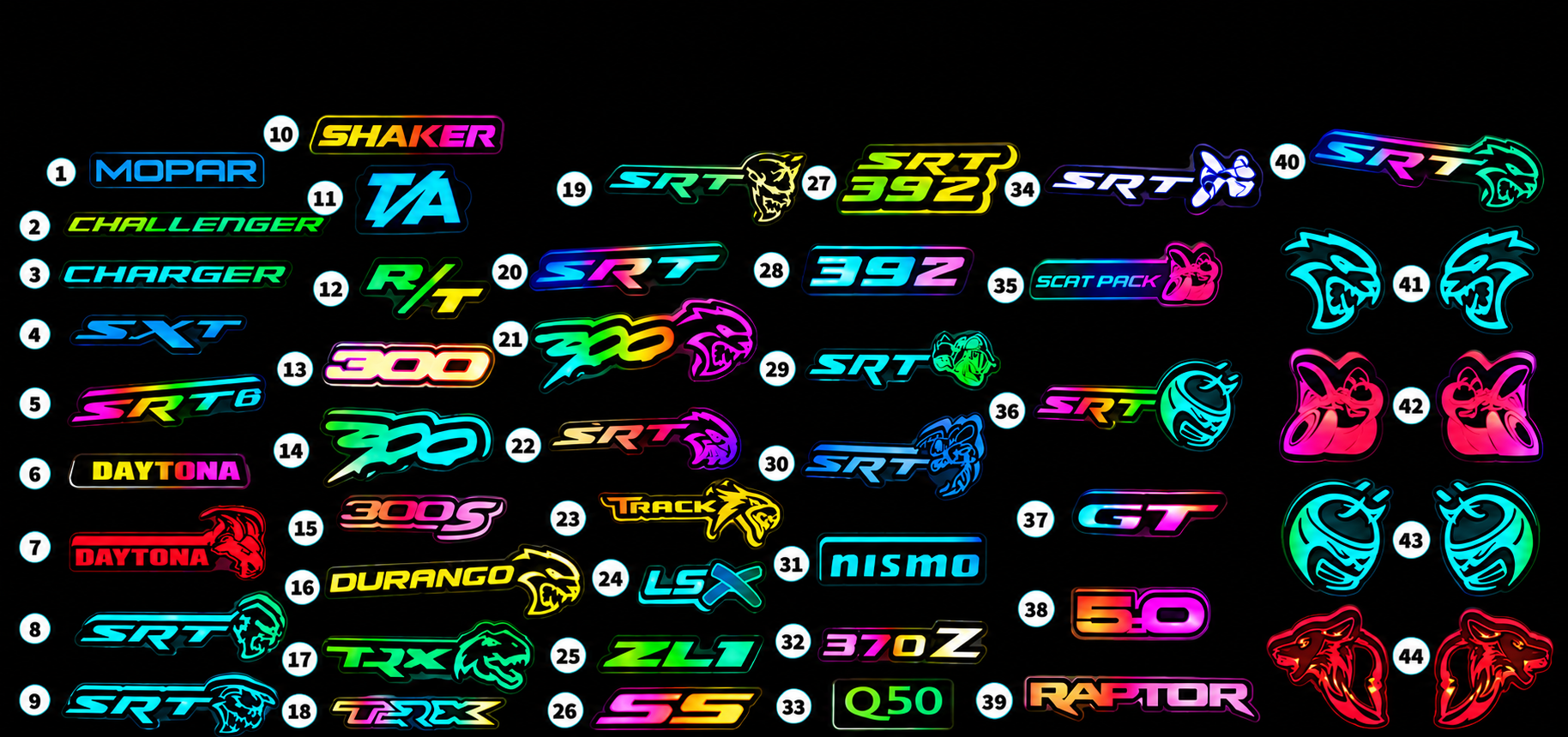 MOPAR RGB Emblems