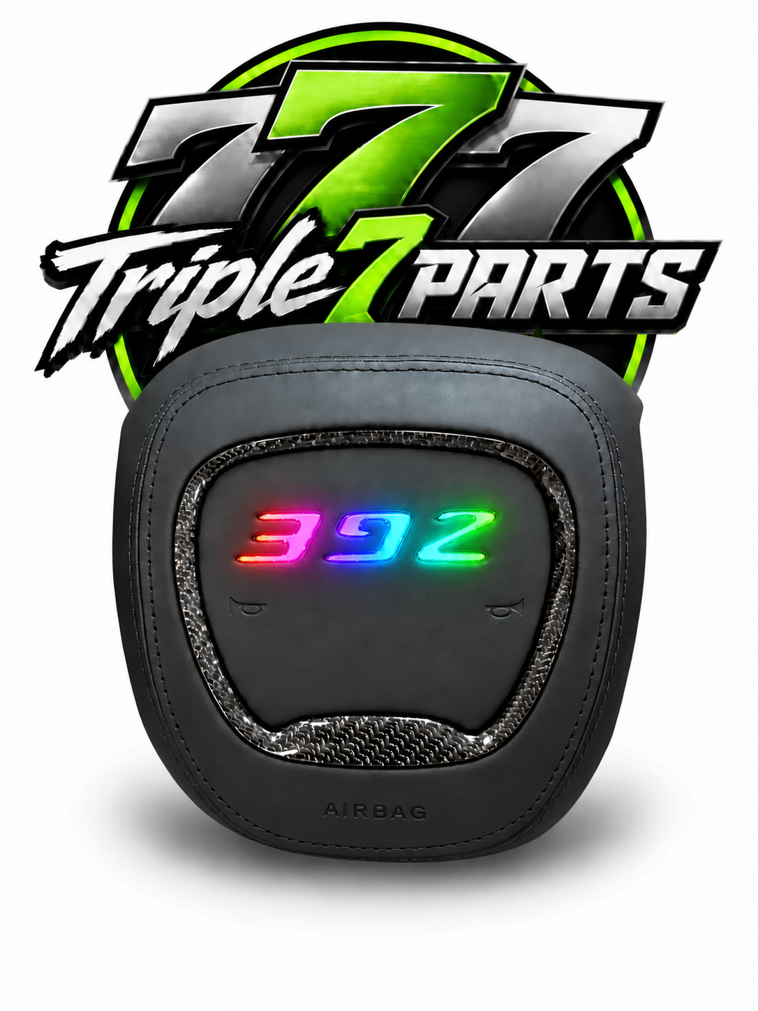 392 Carbon Fiber RGB LED Leather Airbag