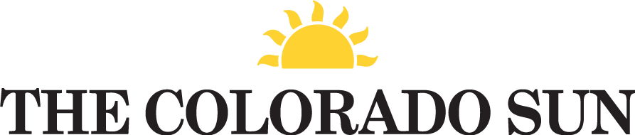 Logo of The Colorado Sun with a stylized sun above the text