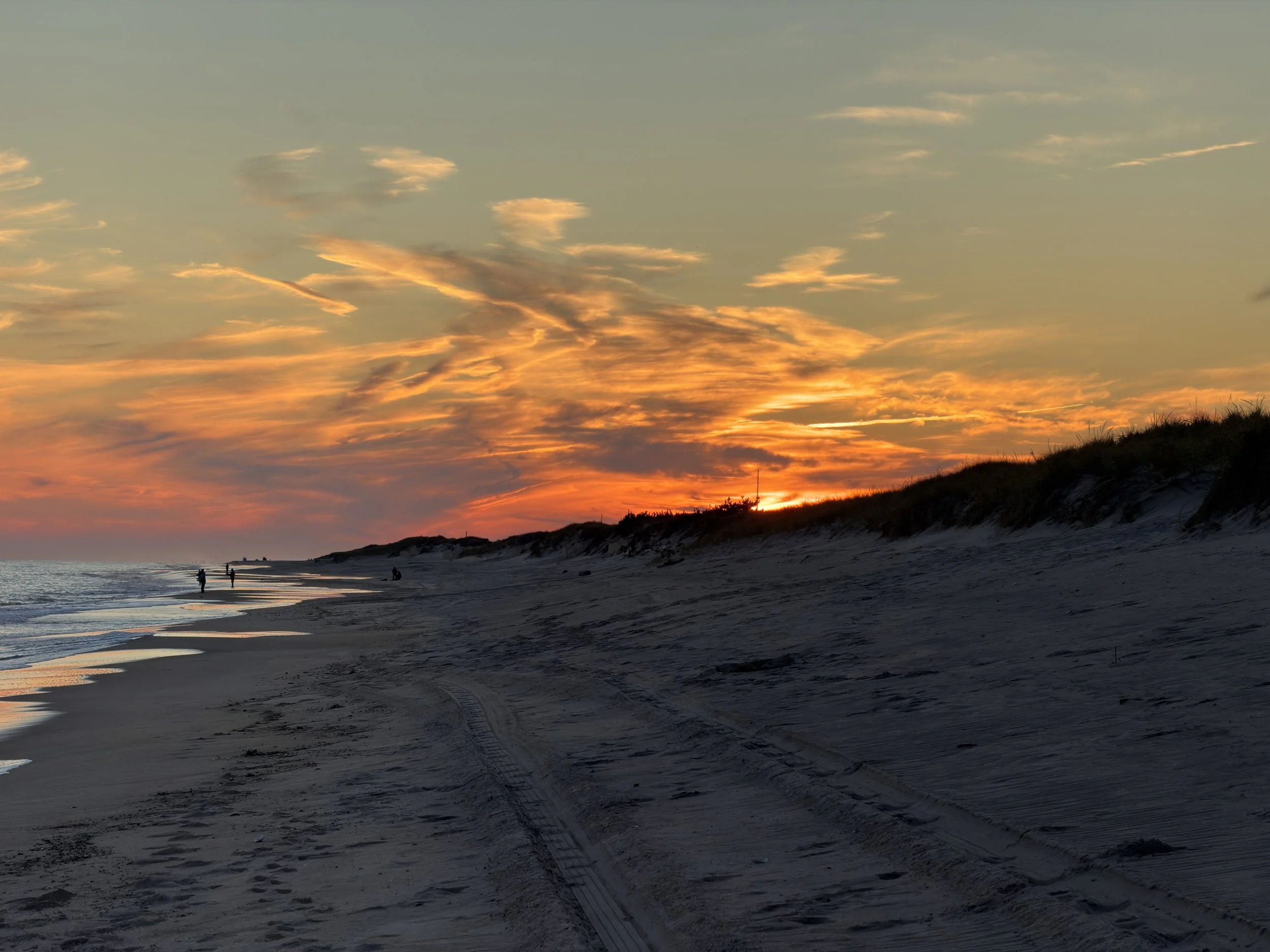 Beach Sunset with Dunes, Digital Download Photo