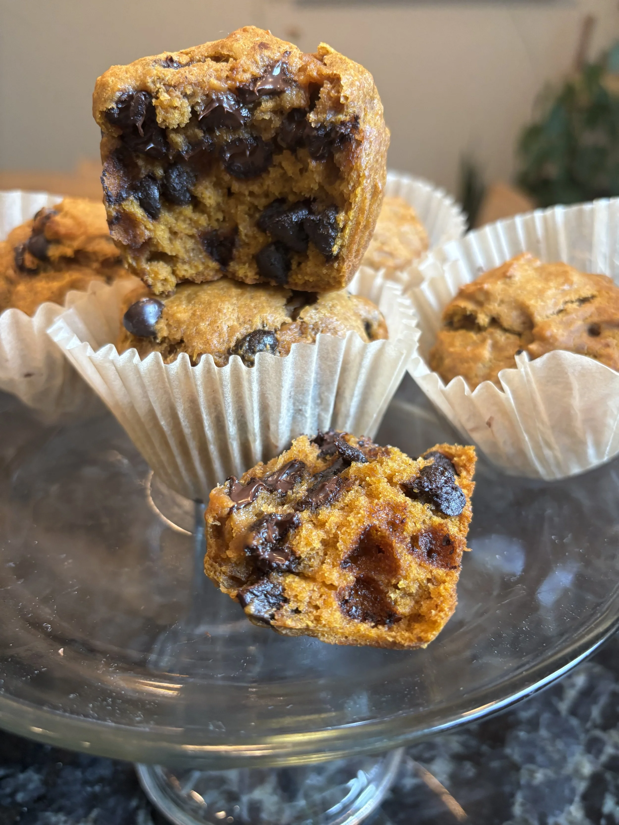 Homemade Pumpkin Chocolate Chip Muffins