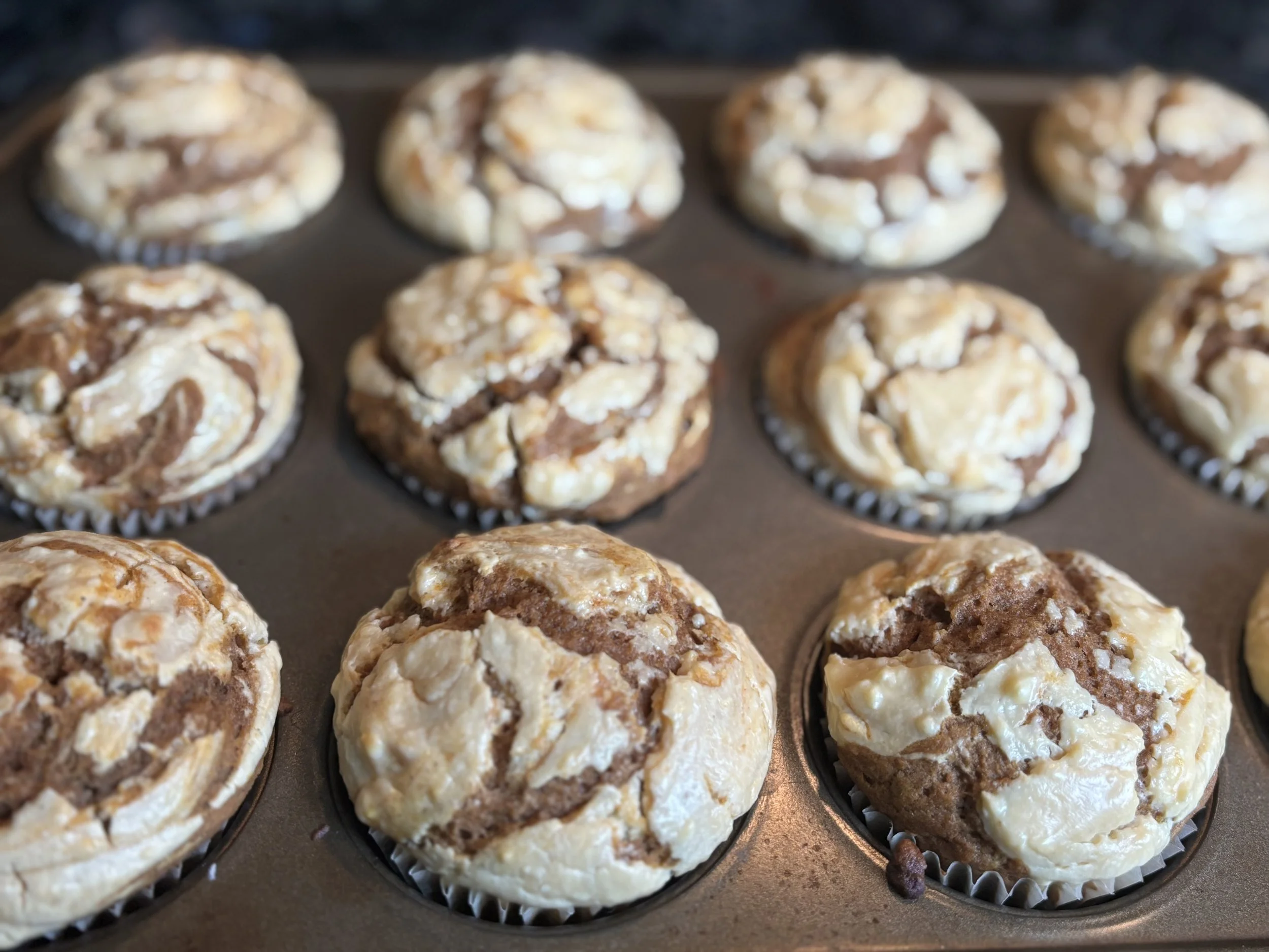 Homemade Pumpkin Cream Cheese Swirl Muffins