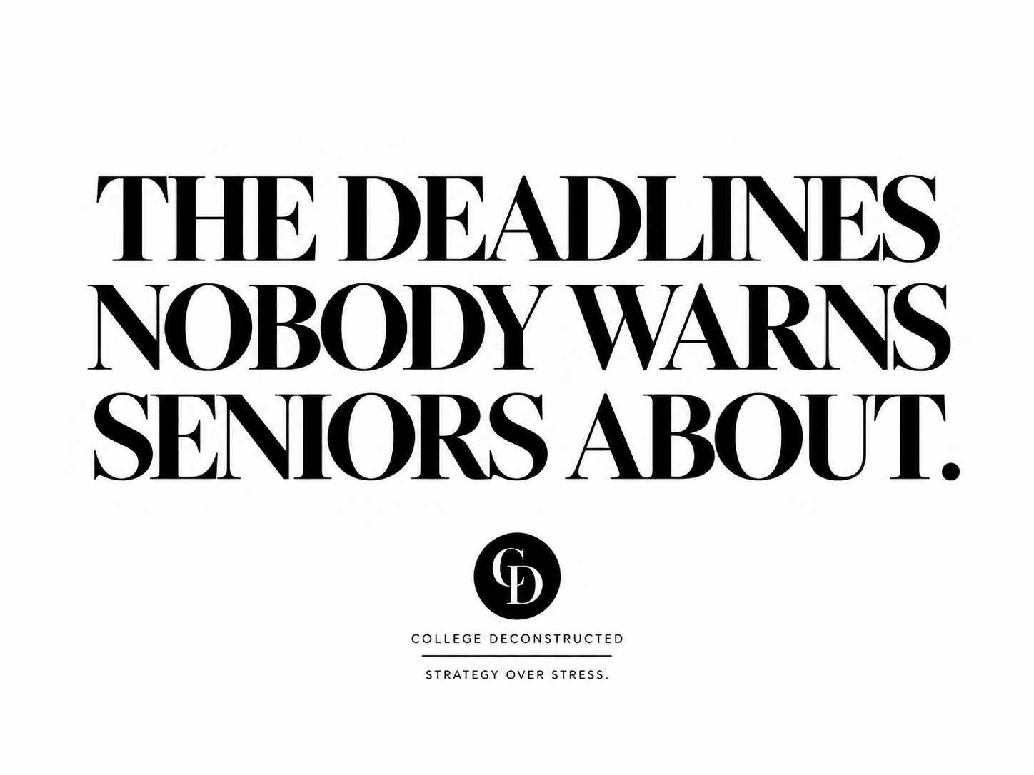 The Deadlines Nobody Warns Seniors About