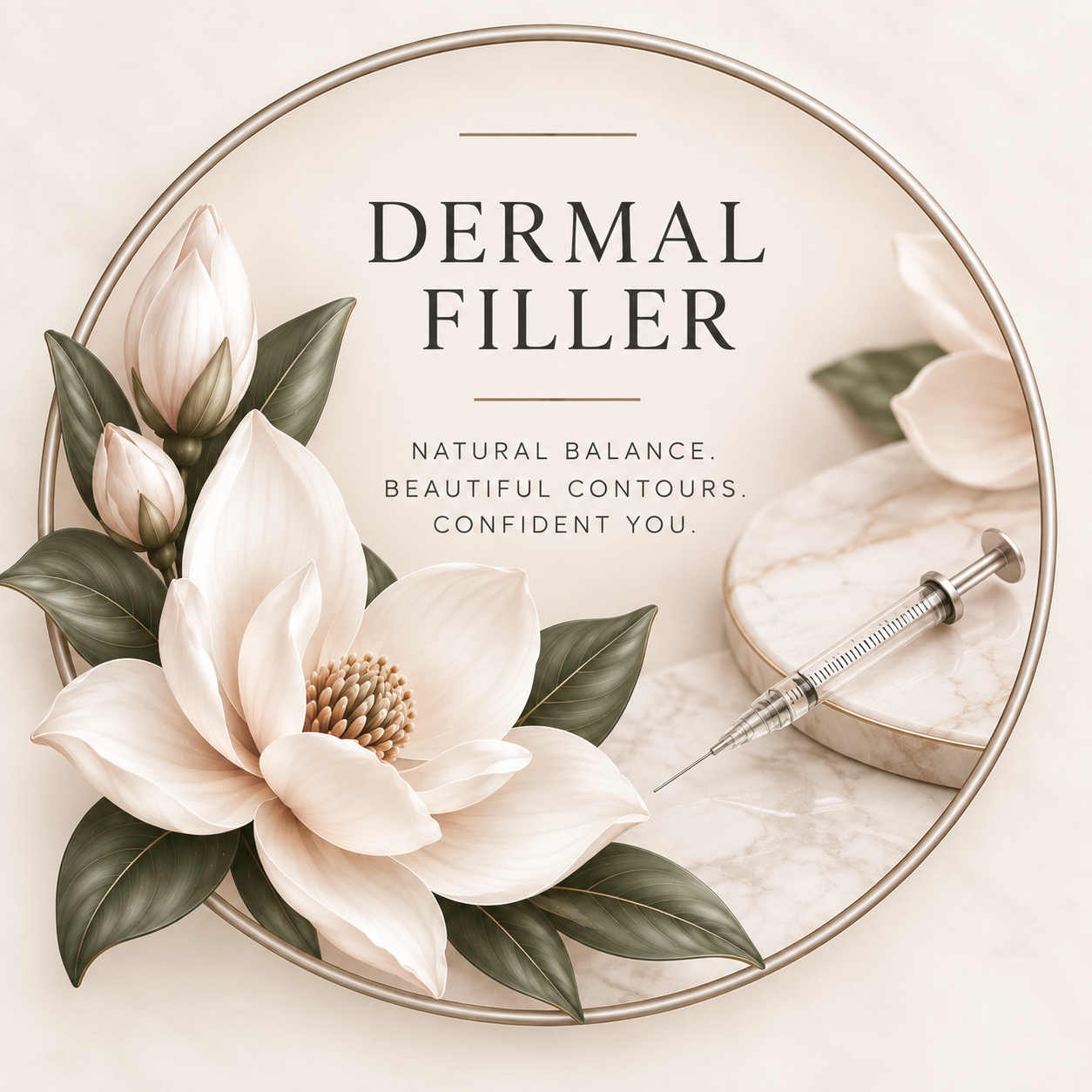 Magnolia Nurse Aesthetics dermal filler treatment focused on natural balance, subtle contour, and personalized results.