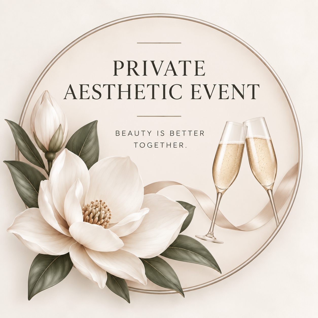 Magnolia Nurse Aesthetics private aesthetic event offering personalized consultations and treatments in a social setting.
