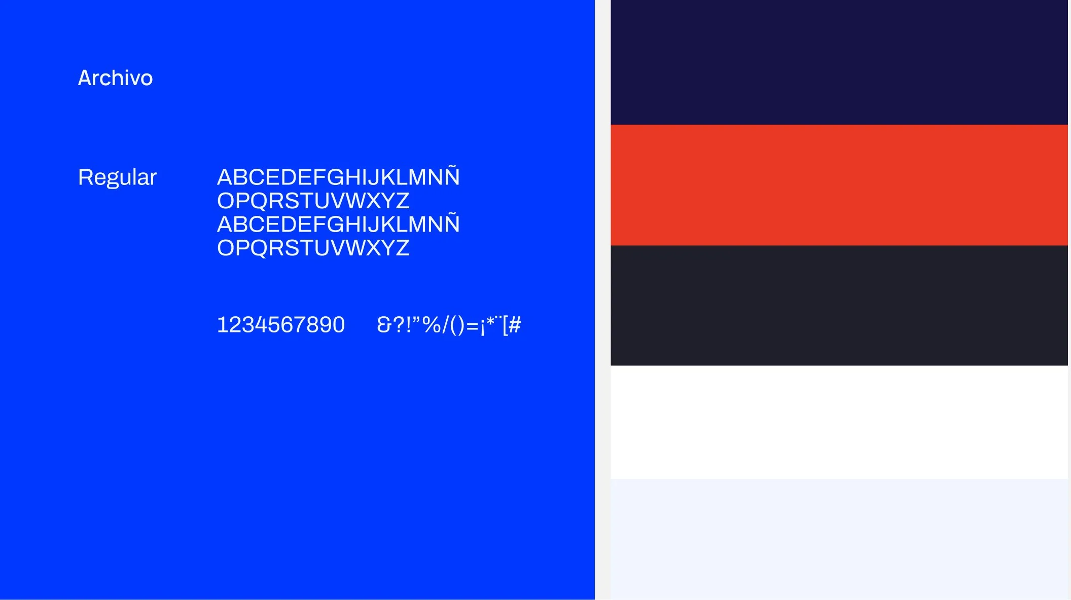 Pantalla de un programa de edición de texto que muestra una fuente en estilo regular, con letras, números y caracteres especiales, en un esquema de colores azul y negro, con un área de vista previa de la fuente en el lado derecho.