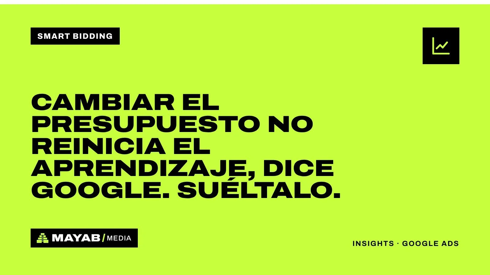 Cambiar el presupuesto no reinicia el aprendizaje, dice Google. Suéltalo.