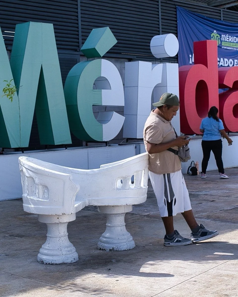 Colorful Mérida letters in the city center