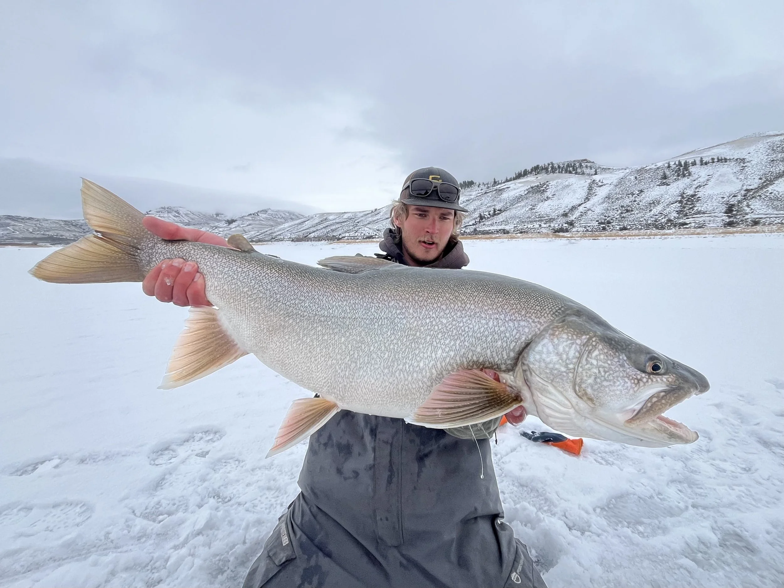 Ice fishing on Blue Mesa Reservoir for trophy Lake Trout