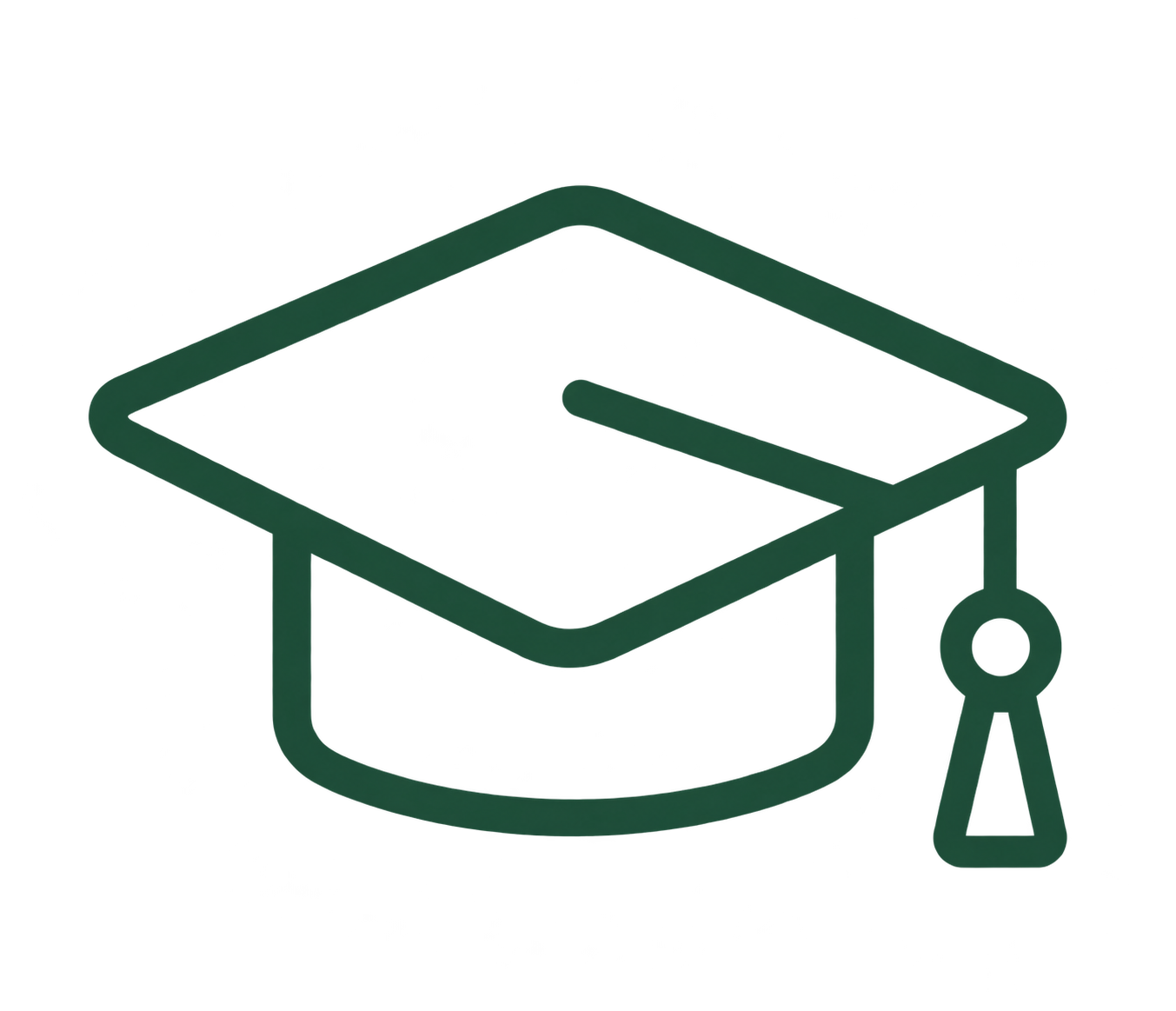 Icon of a graduation cap with a tassel.