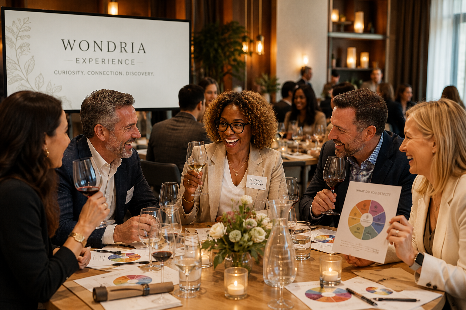 Corporate team at a Wondria sensory experience