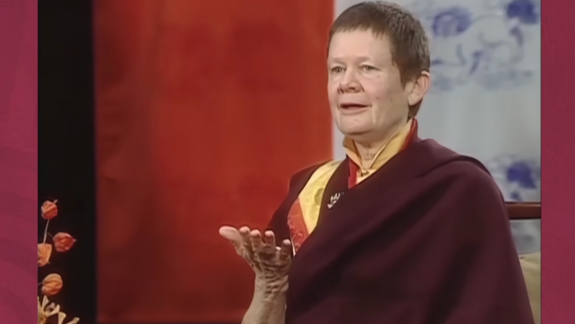 Pema Chodron giving a talk