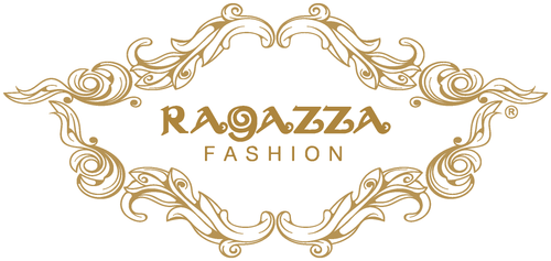Ragazza Fashion logo with ornate gold decorative border.
