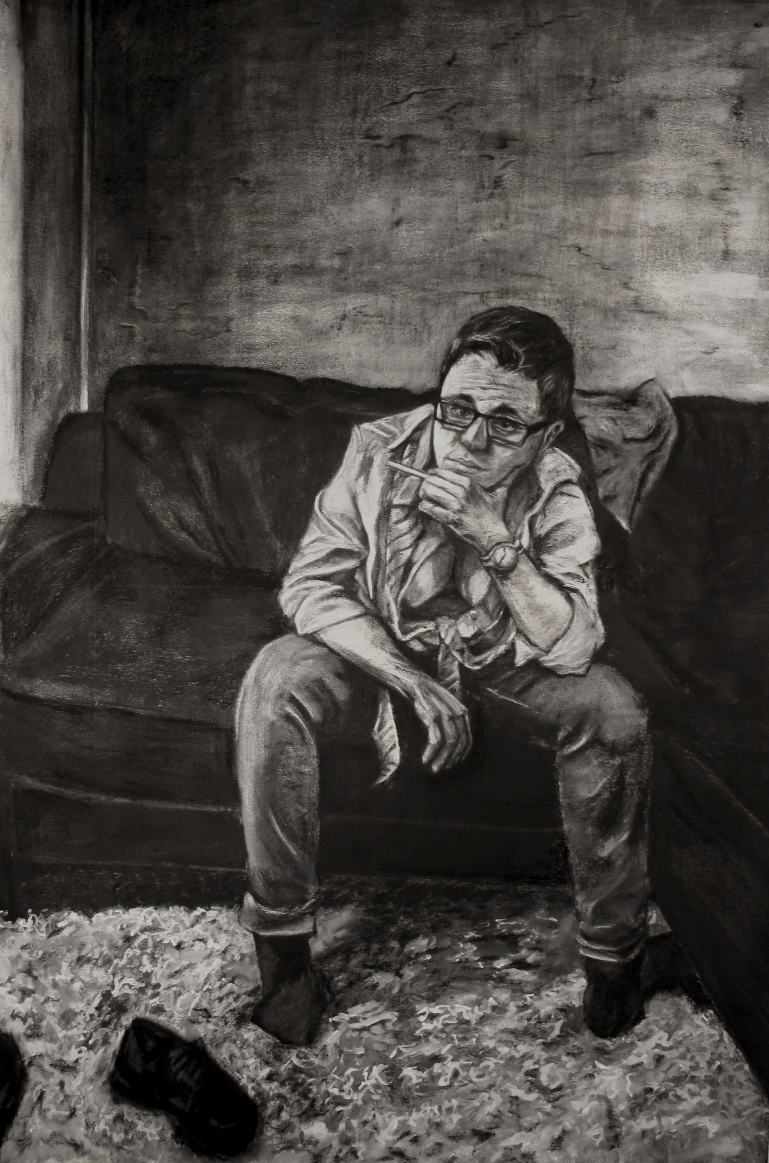 Stud |
2013 |
Charcoal and Gesso on Canvas |
60 x 41 inches |
$3,500