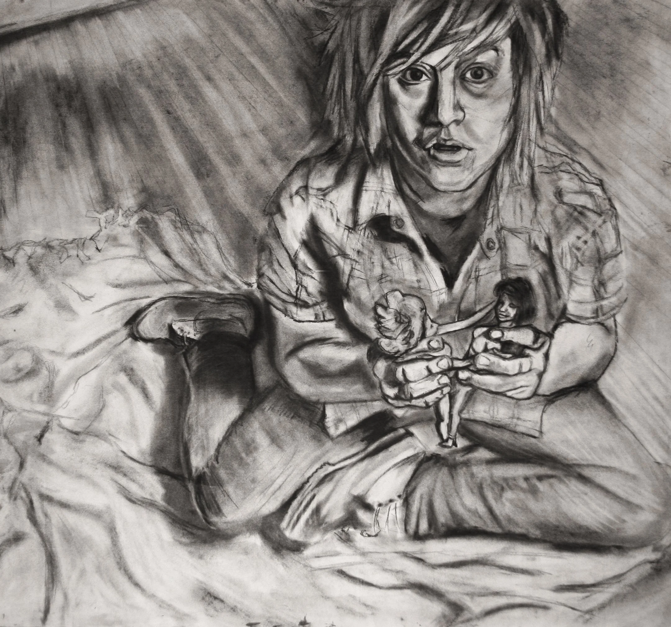 Playtime
2012
Charcoal on Paper on Wood |
18 x 24 inches | 
$650