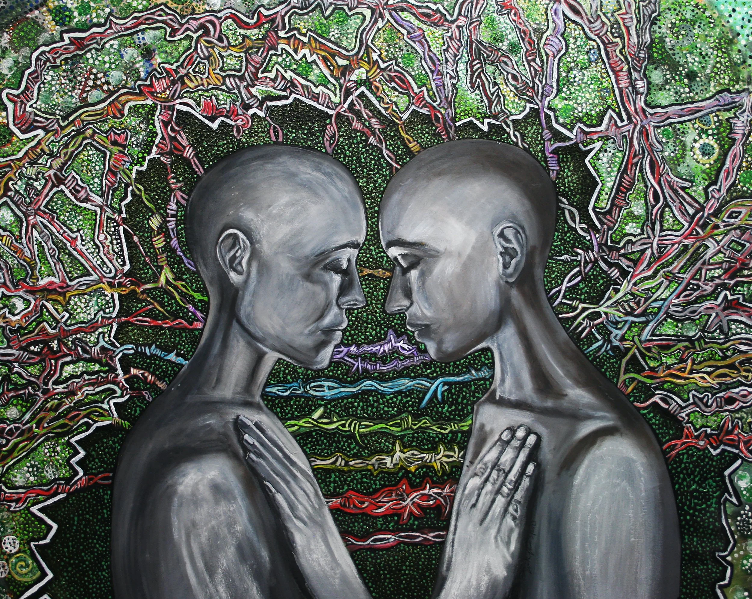 Right Here |
2023 |
Charcoal and Acrylic on Canvas |
44 x 36 inches |
$4700
