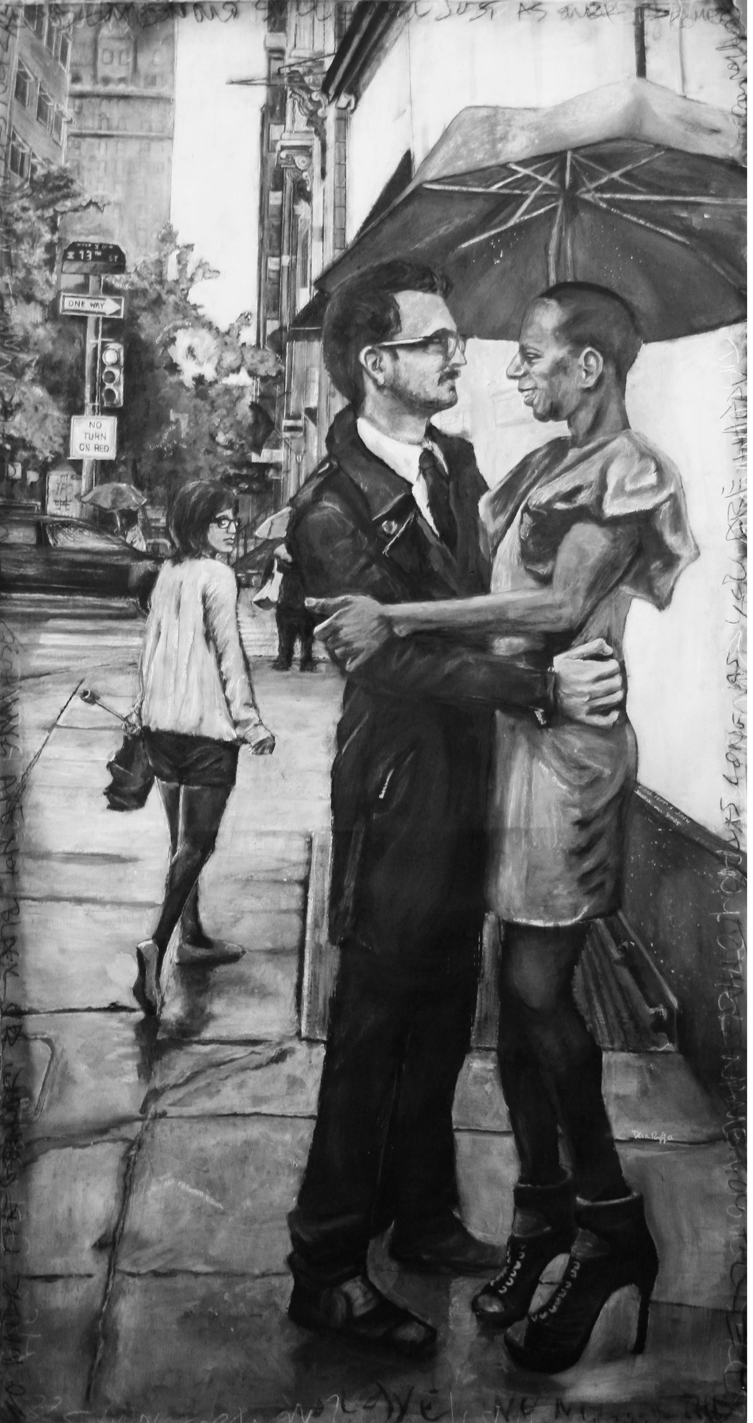 A Rose By Any Other Name… |
2015 |
Charcoal, Acrylic, Gesso on Canvas |
68 x 36 inches |
PRINTS AVAILABLE ONLY