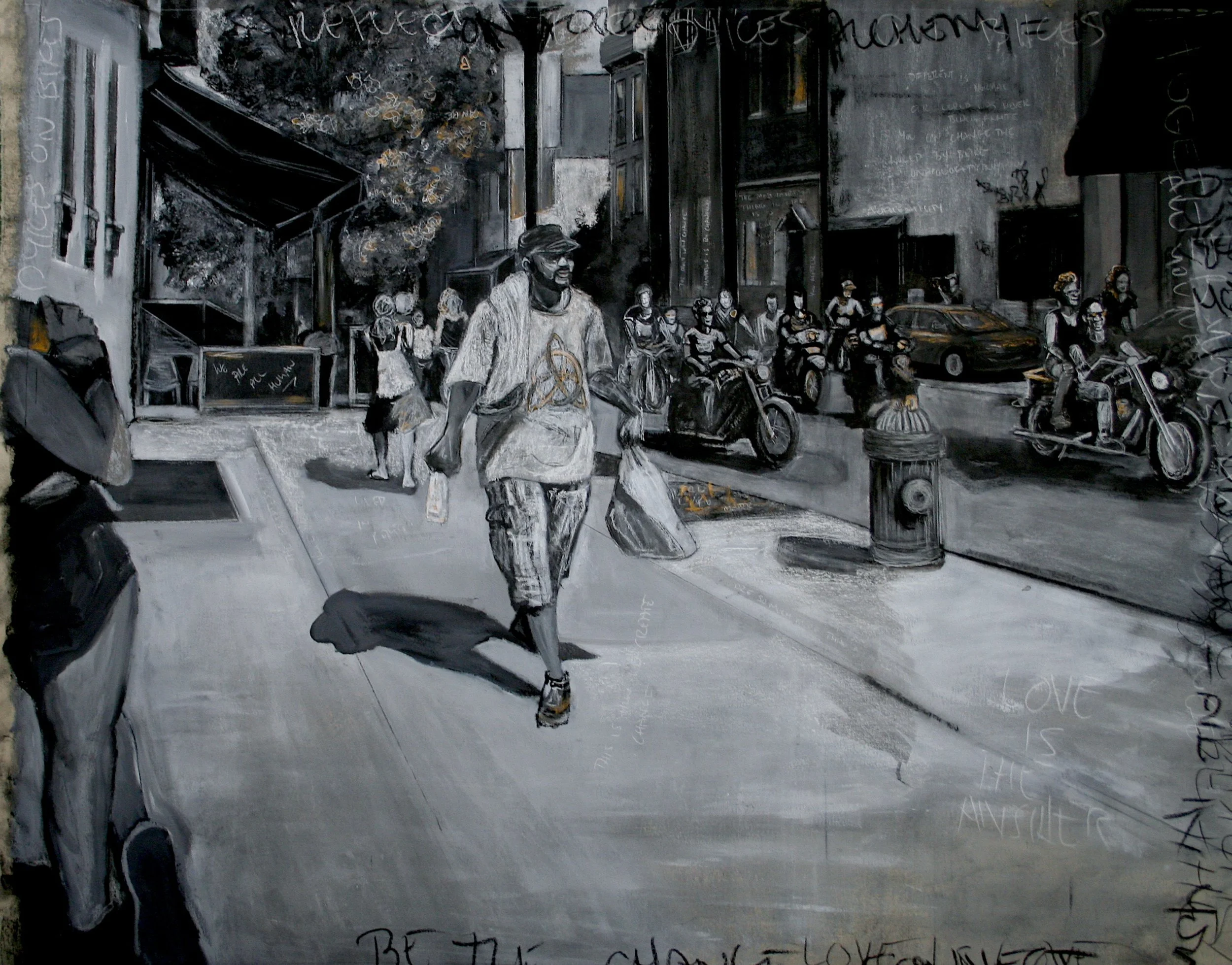 L is for Love |
2017 |
Charcoal, Gesso, Gold on Canvas |
50 x 60 inches |
$3700
