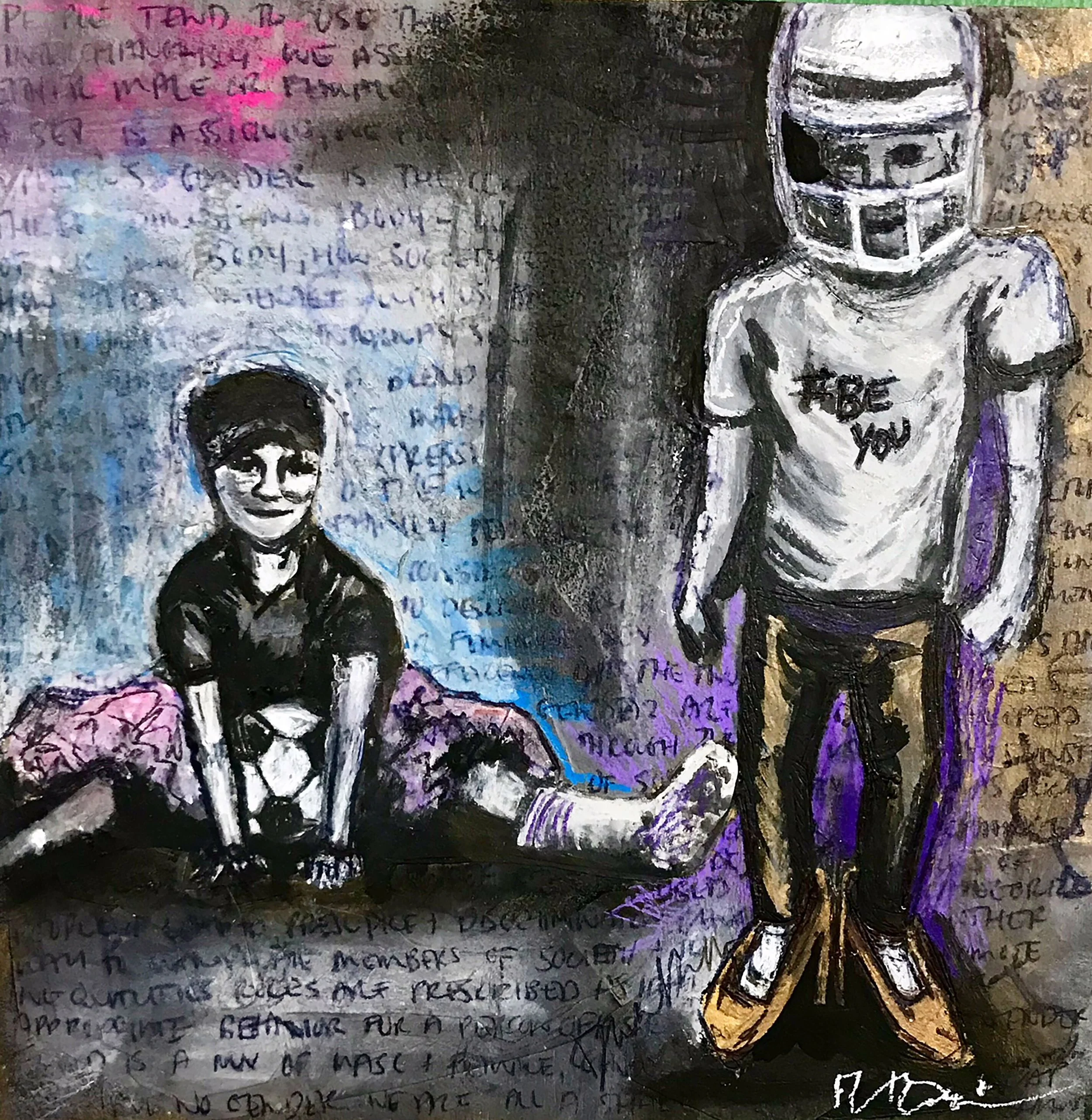 #beyou |
2018- 10 x 10 inches |
Charcoal, Gesso, Pastel, Pen on Wood |
$250
