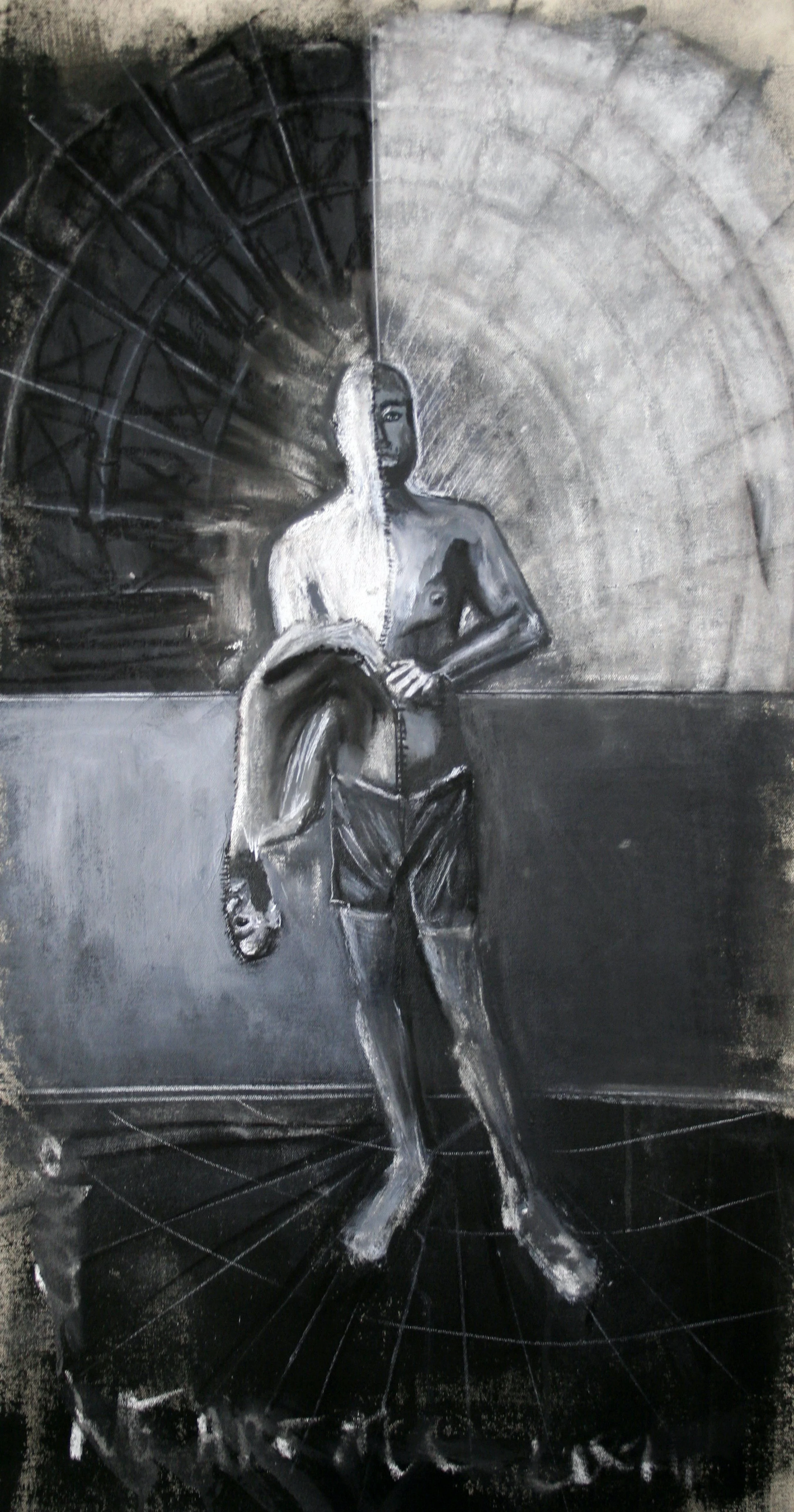Thyself |
2016 |
Charcoal and Gesso on Unstretched Canvas |
36 x 21 inches |
$1500