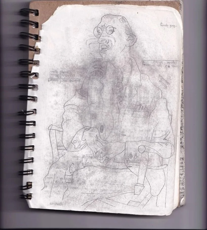 [Sketch #2] Igor Stravinsky Upside-Down Portrait.txt [2-24-2023]

BILLIONS MUST DRAW!
Jk... but in this case, it came out better than expected.

(Note: Some of the original words are now unreadable due to pencil smearing, but the text above is what I