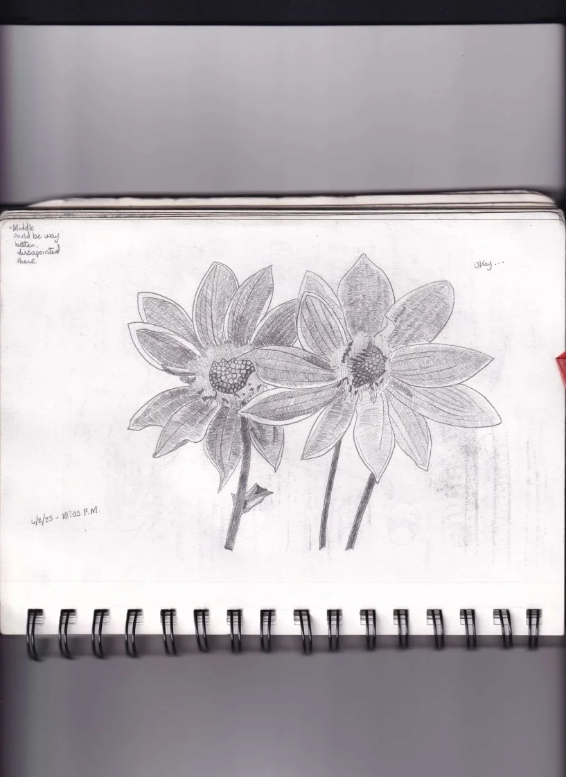 Flower Reference [6-2-2025]

Sketchbook:
Okay...
Middle could be way better, disappointed there
6/2/2025 - 10:05 P.M.
