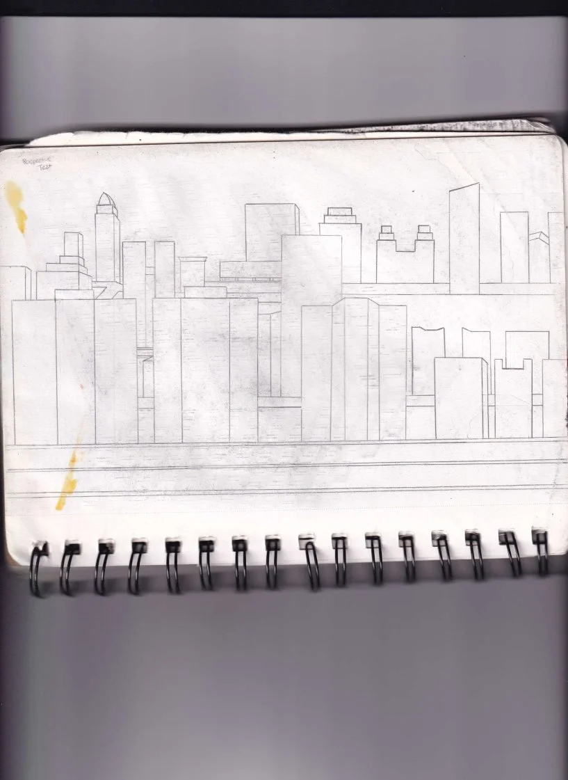 Perspective Test (sometime early July-2023.. preparation for first drawing without reference)