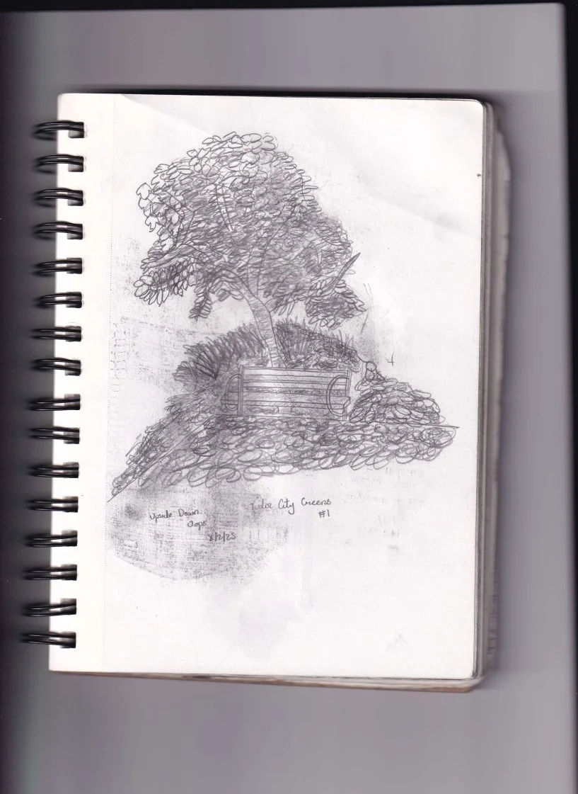 Tudor City Greens #1 [8-2-2025]

Sketchbook: Upside Down............
Oops
8/2/2025

Tudor City Greens #1

7-24-26 Note:
My first actual meetup of the Central Park Sketching & Art Meetup Group [https://www.meetup.com/sketching/]. I wanted to 
come to 