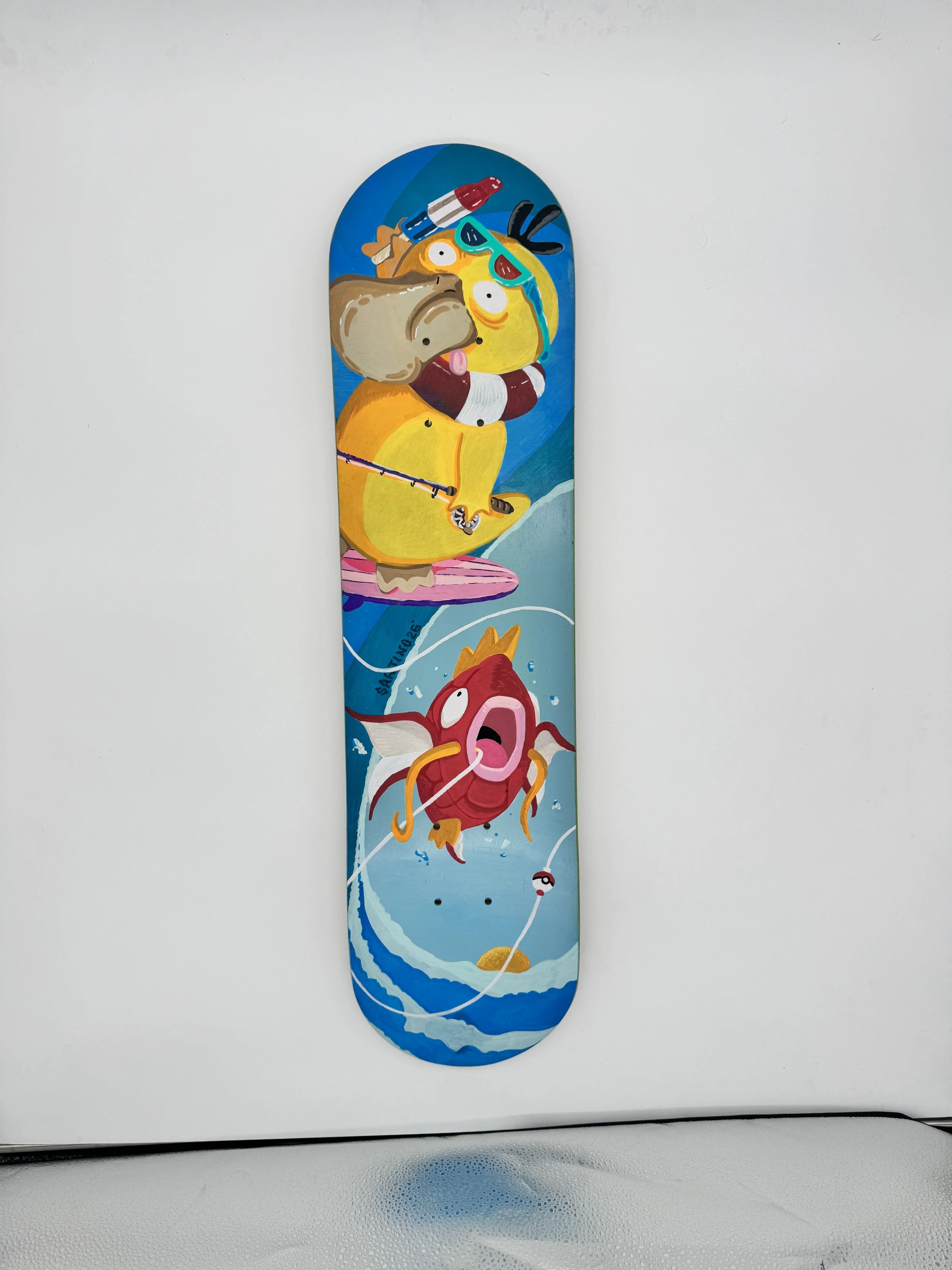 Psyduck holiday 1/1 Skate Deck (Pokemon)