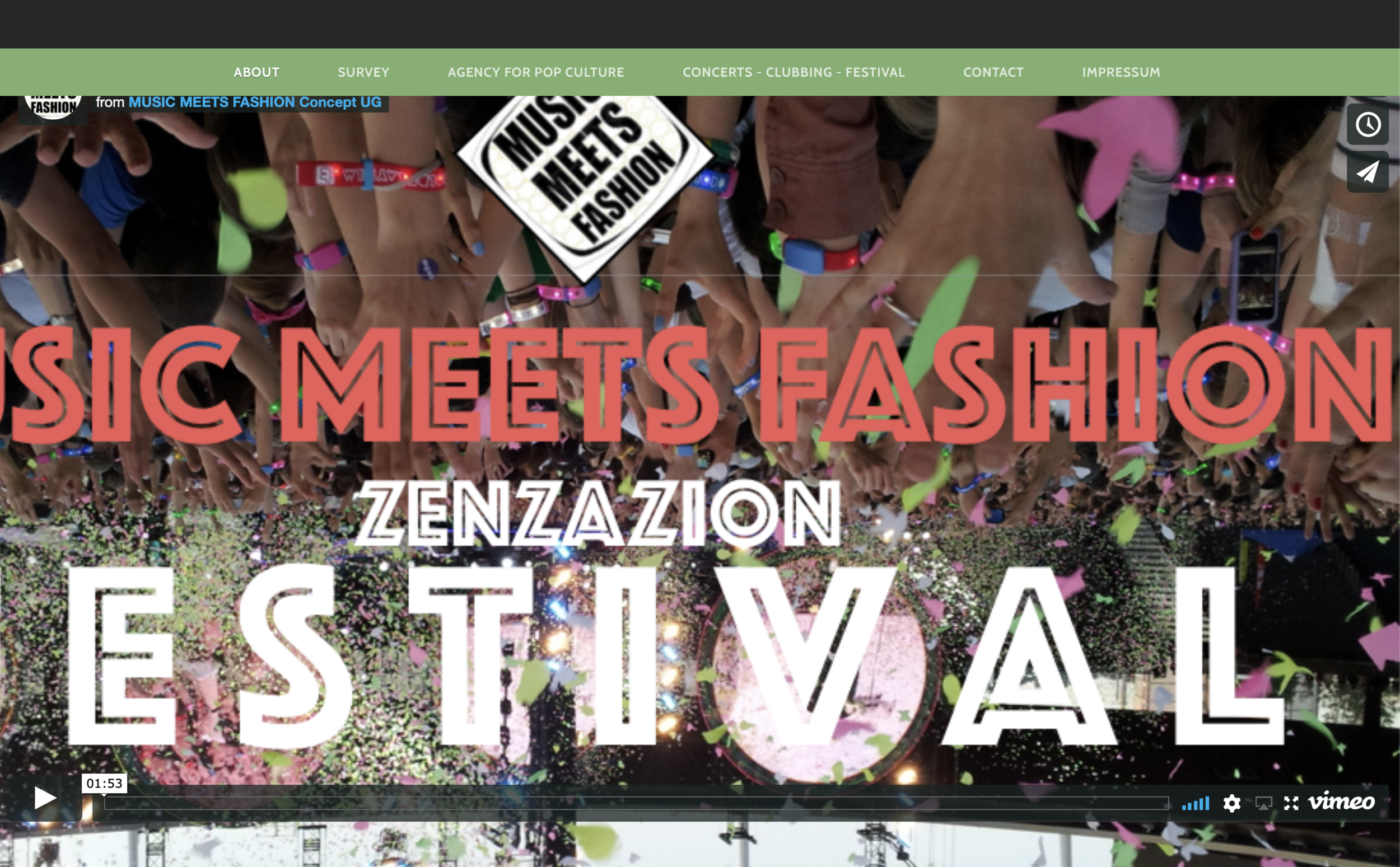 Original Home page of MMF website and a MMF logo